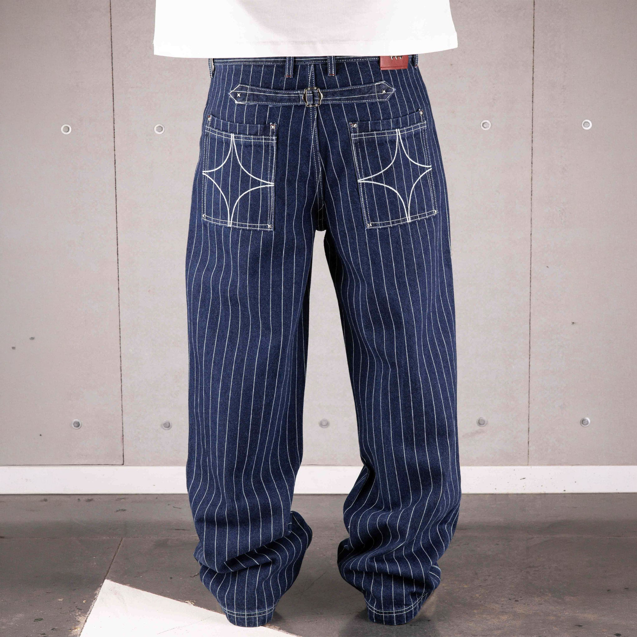 Commons Pinstripe Conductor Denim Pant Midnight Blue