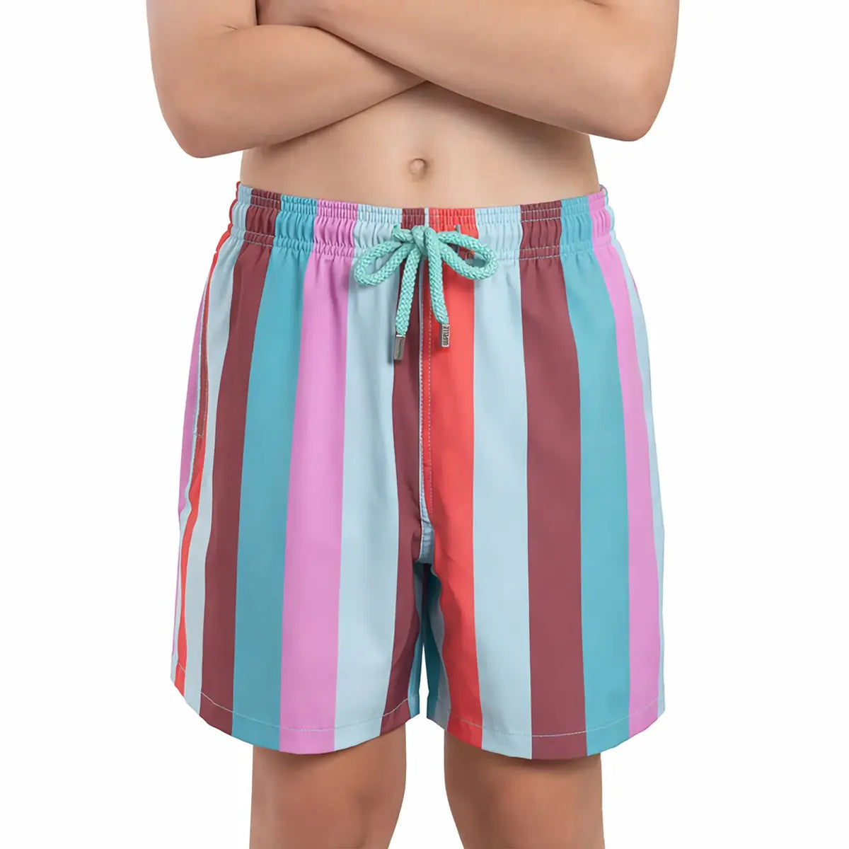 Boys Hybrid Swim & Play Shorts – Coastal Cabana - Zest