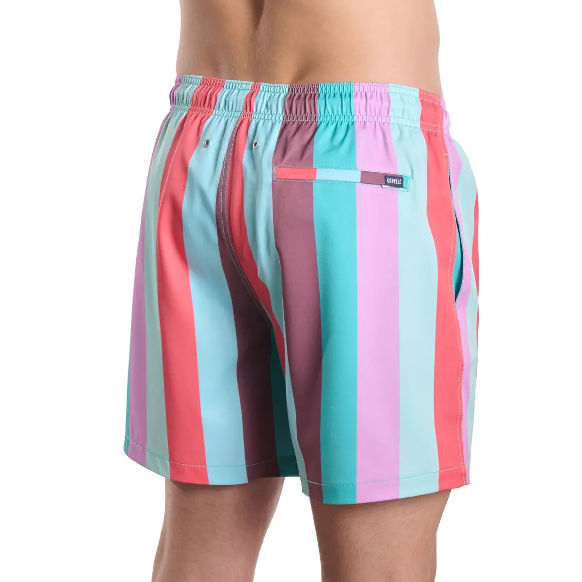 Men’s Premium Compression-Lined Hybrid Shorts – Coastal Cabana - Zest