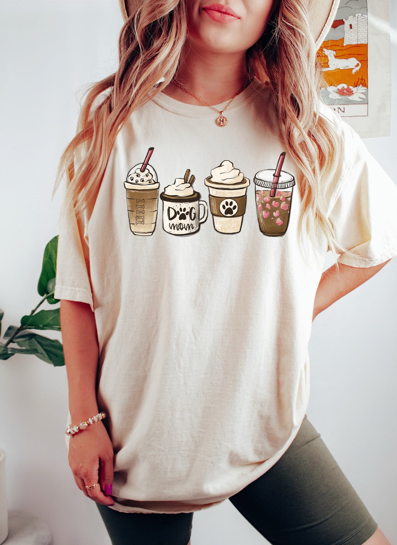 Dog Mom Coffee Lover Comfort Colors Tee