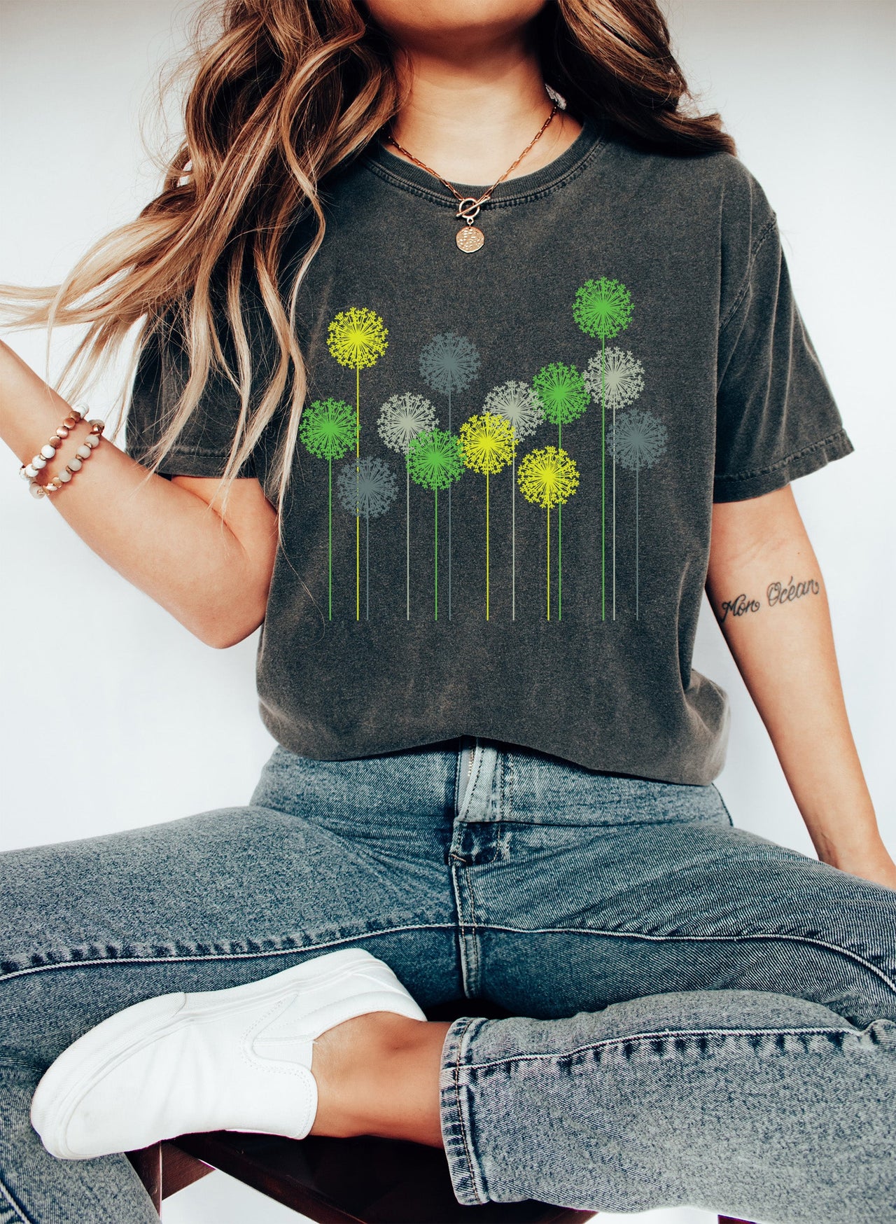 Abstract Color Dandelions Floral Garden Abstract Art Print Edition Comfort Colors Tee