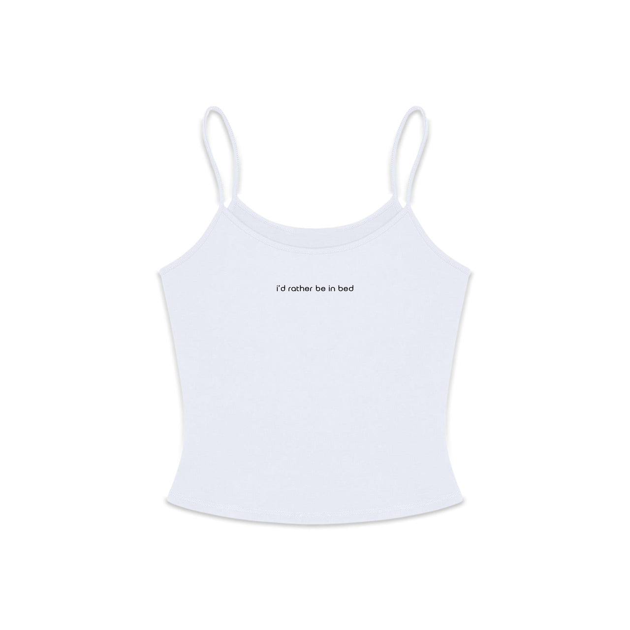 Compliments Rather Be in Bed Women's Tank White