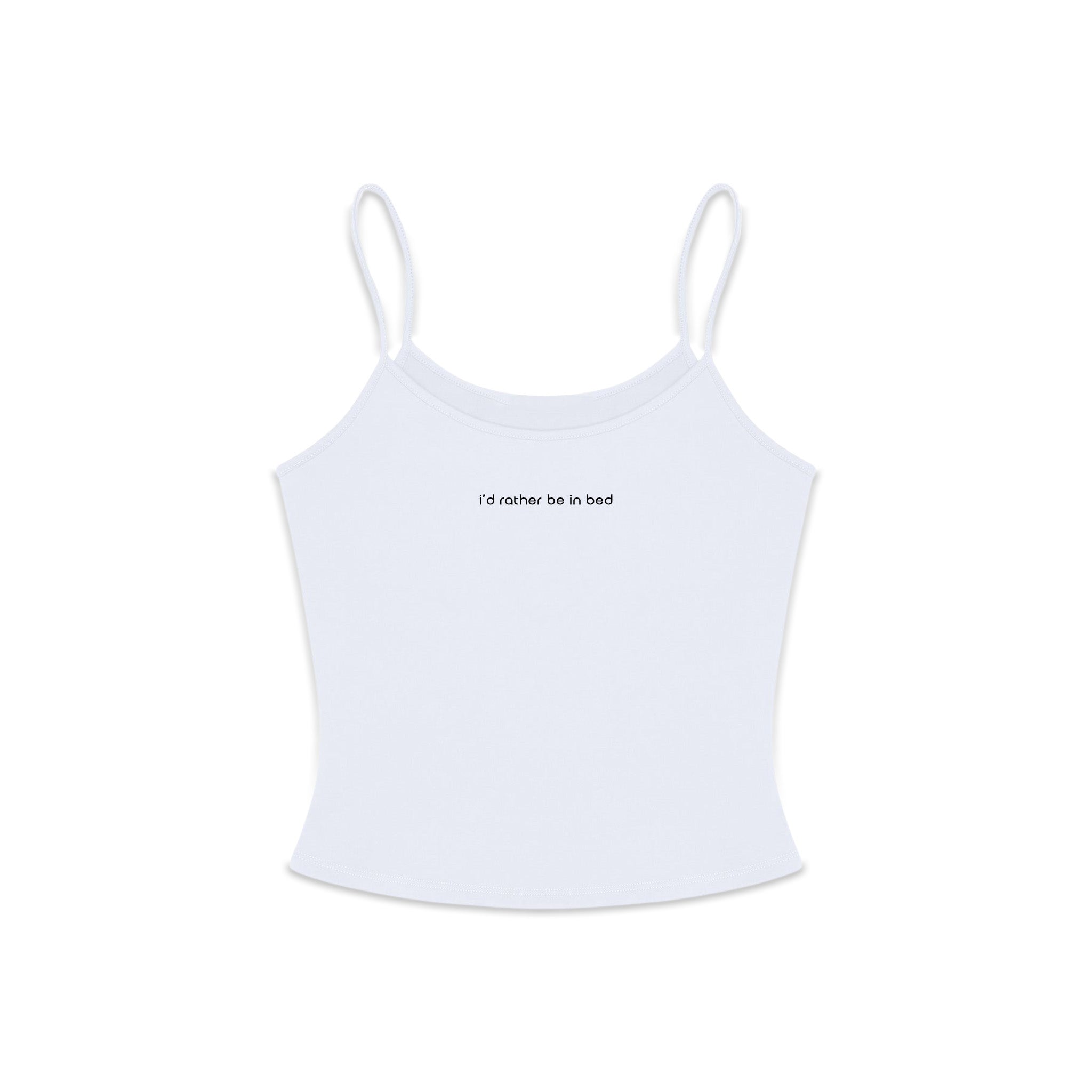 Compliments Rather Be in Bed Women's Tank White