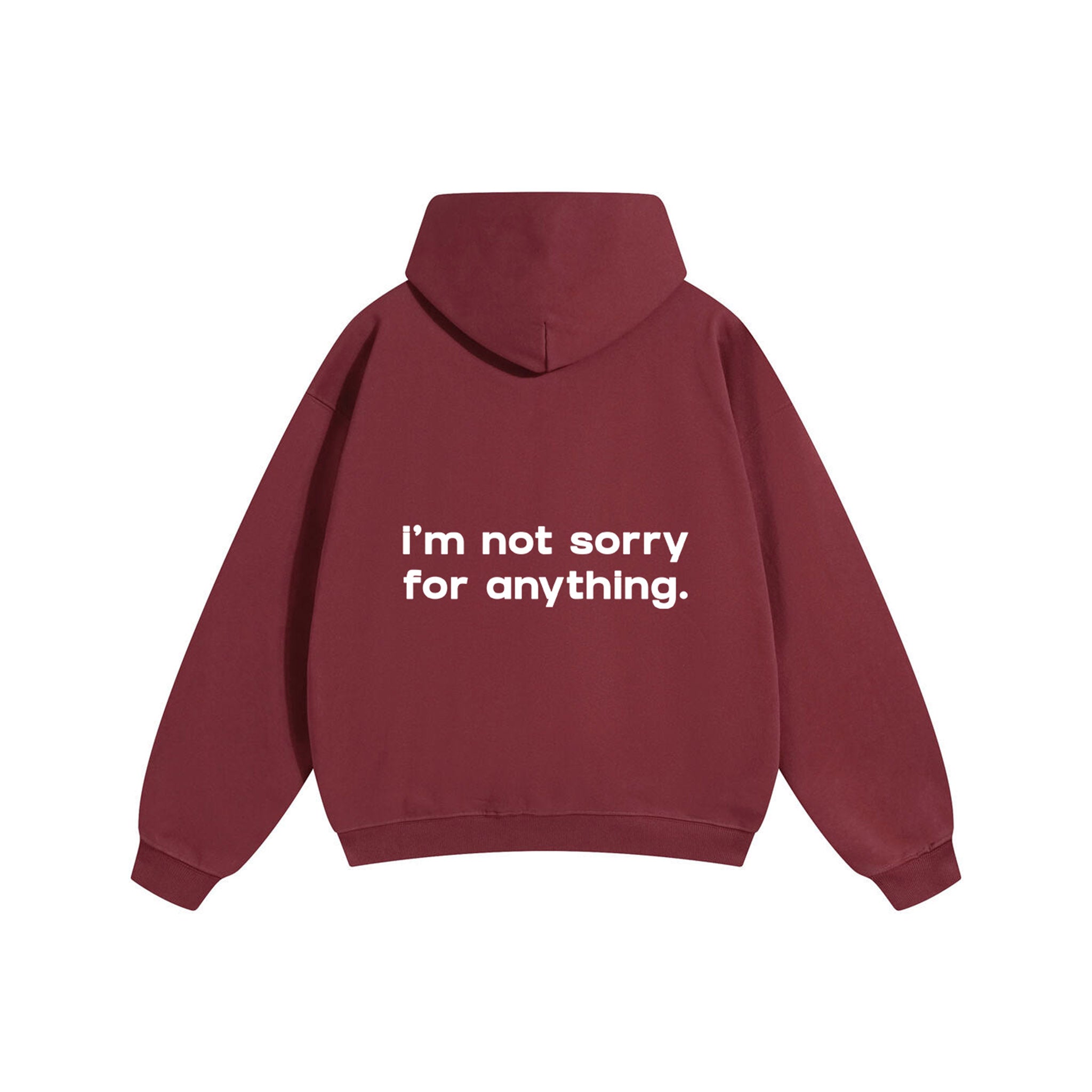 Compliments Not Sorry for Anything Dark Red Hoodie