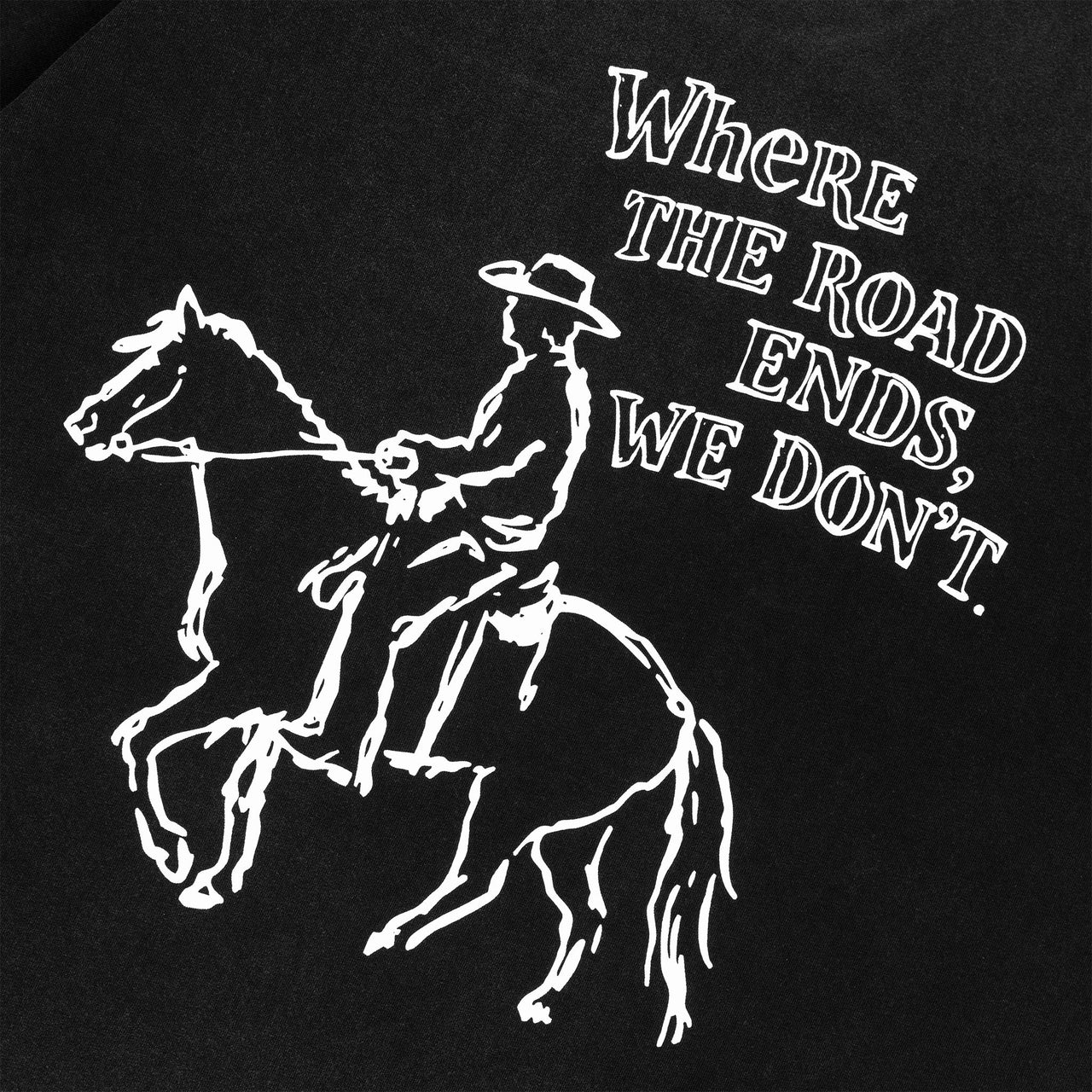 Compliments The Road Ends Black Vintage Tee