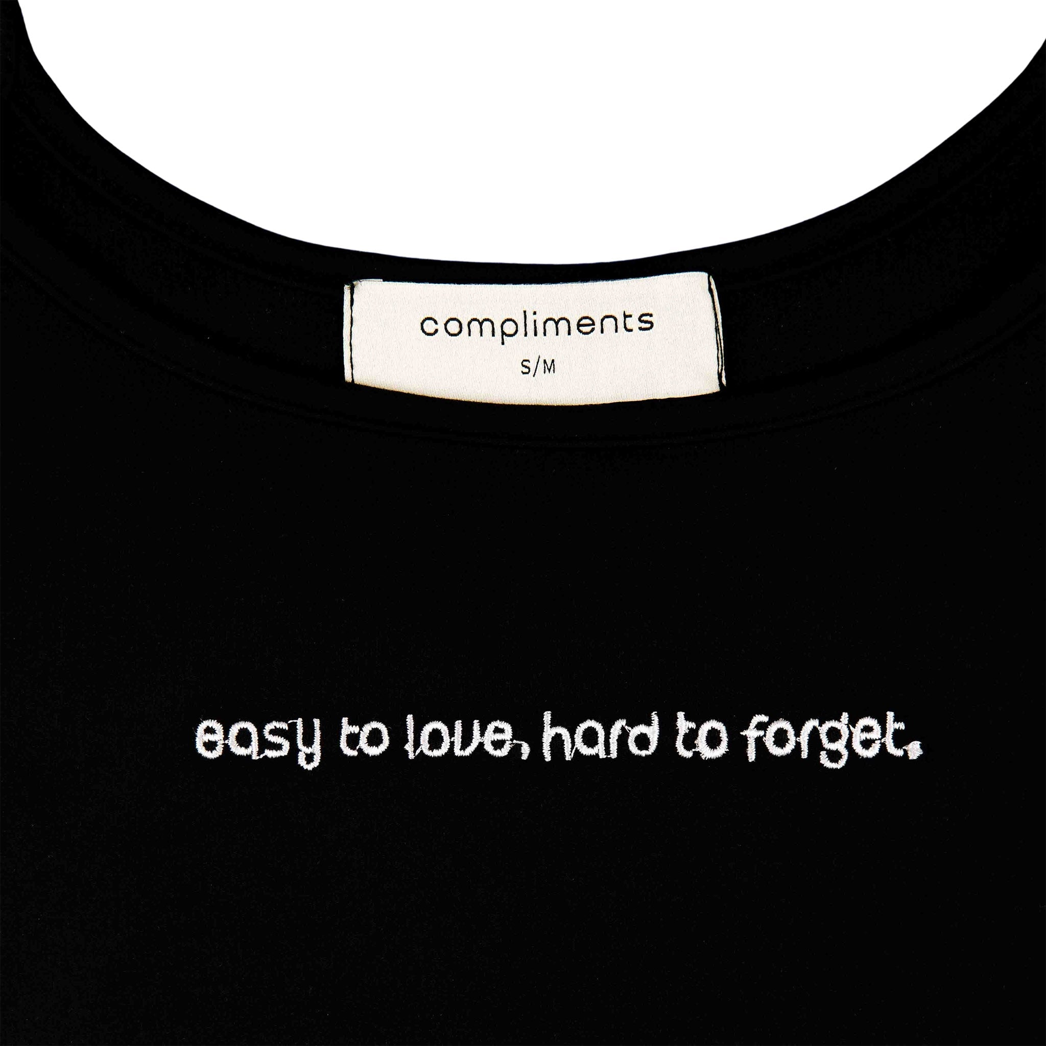 Compliments Easy to Love, Hard to Forget Women's Tank Black