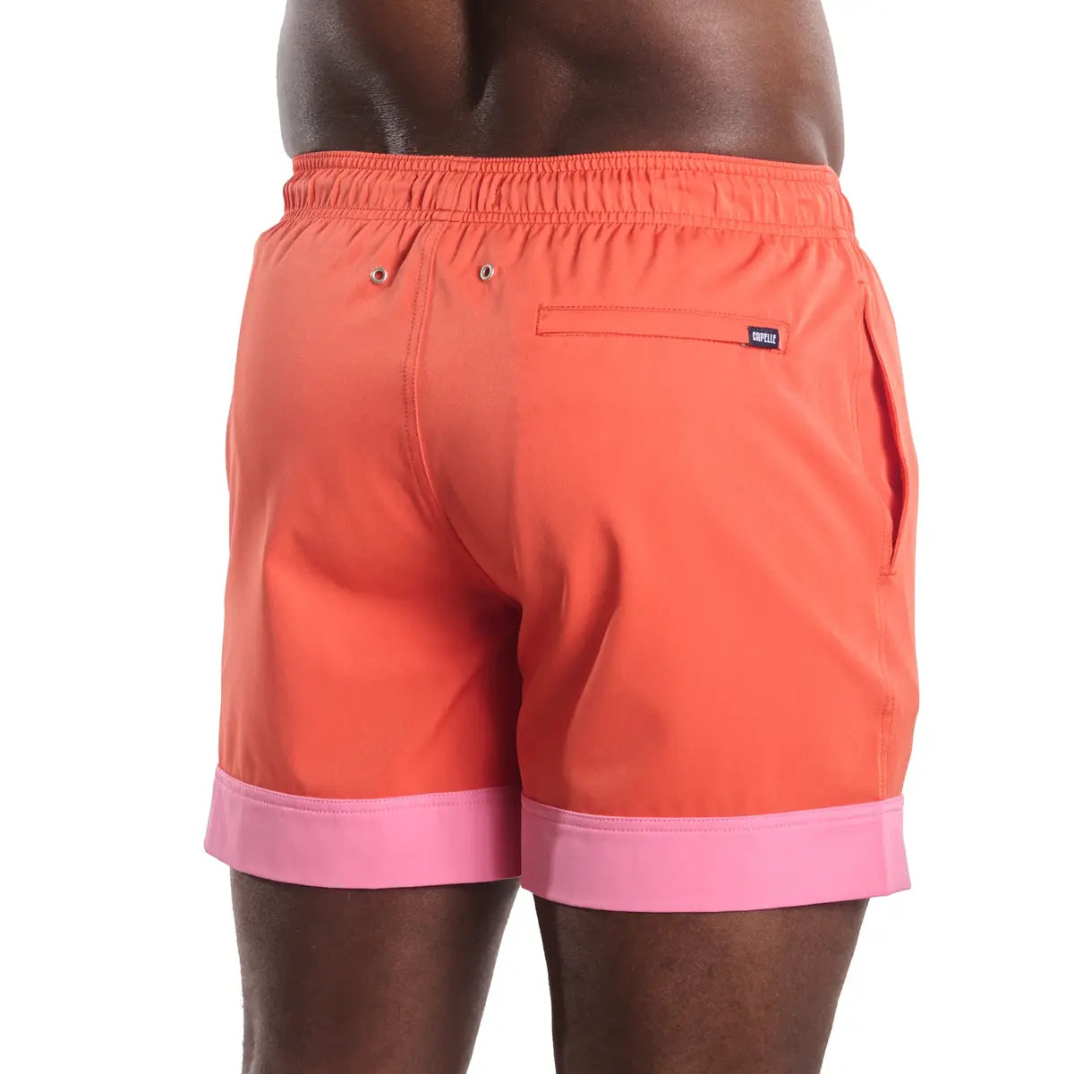 Men’s Premium Compression-Lined Hybrid Shorts – Coral Flame