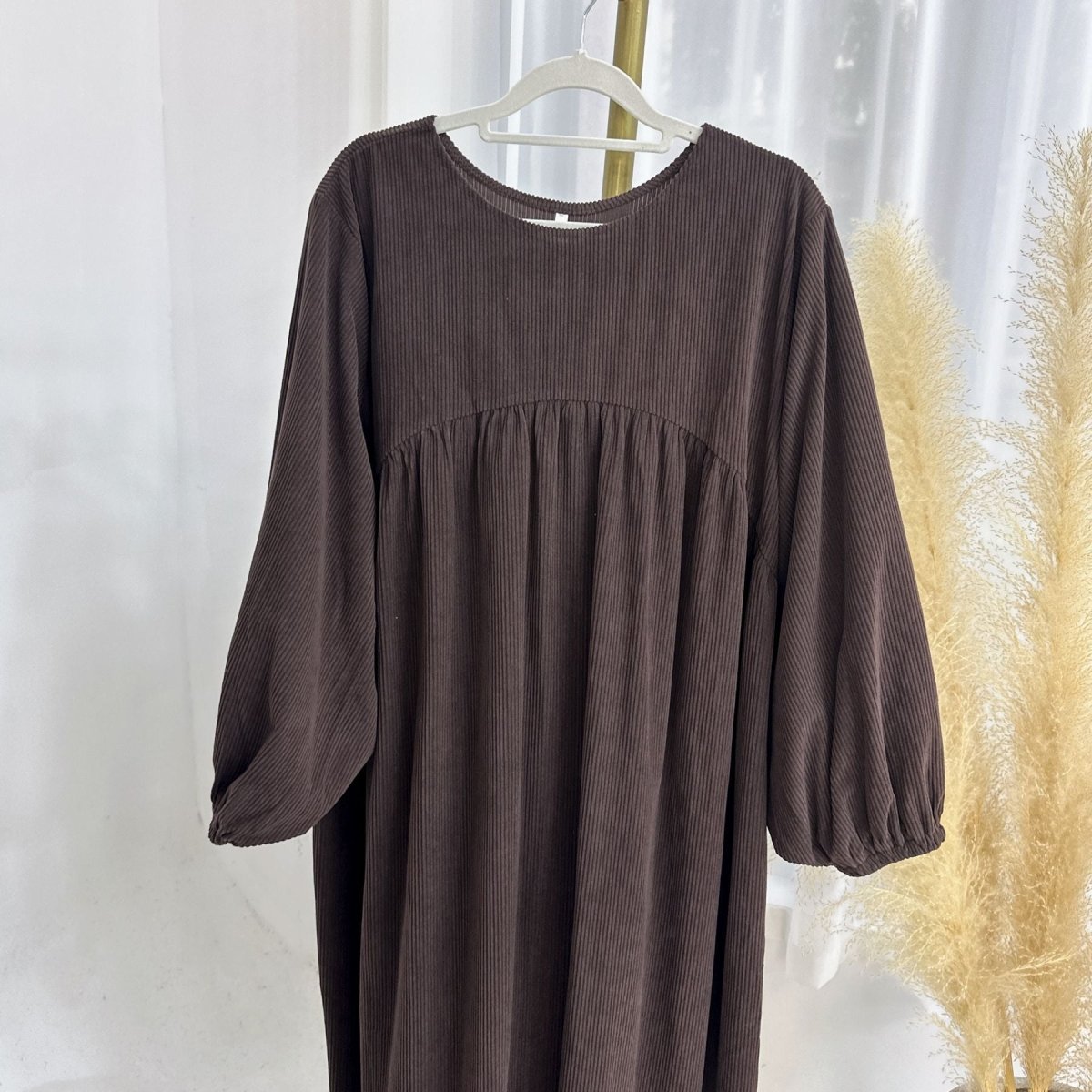 Corduroy Swing Loose Abaya | Corduroy Casual Abaya (MA117)