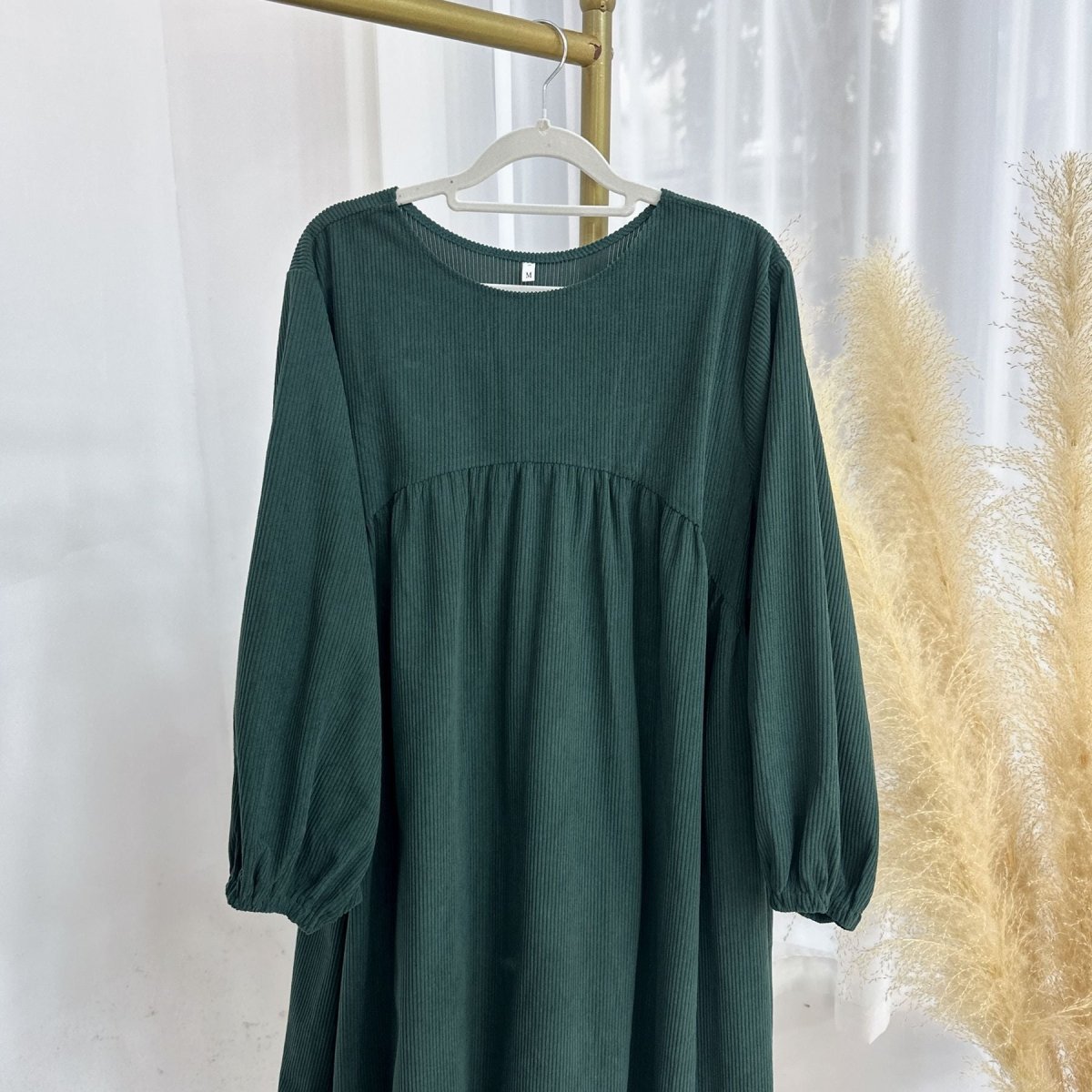 Corduroy Swing Loose Abaya | Corduroy Casual Abaya (MA117)
