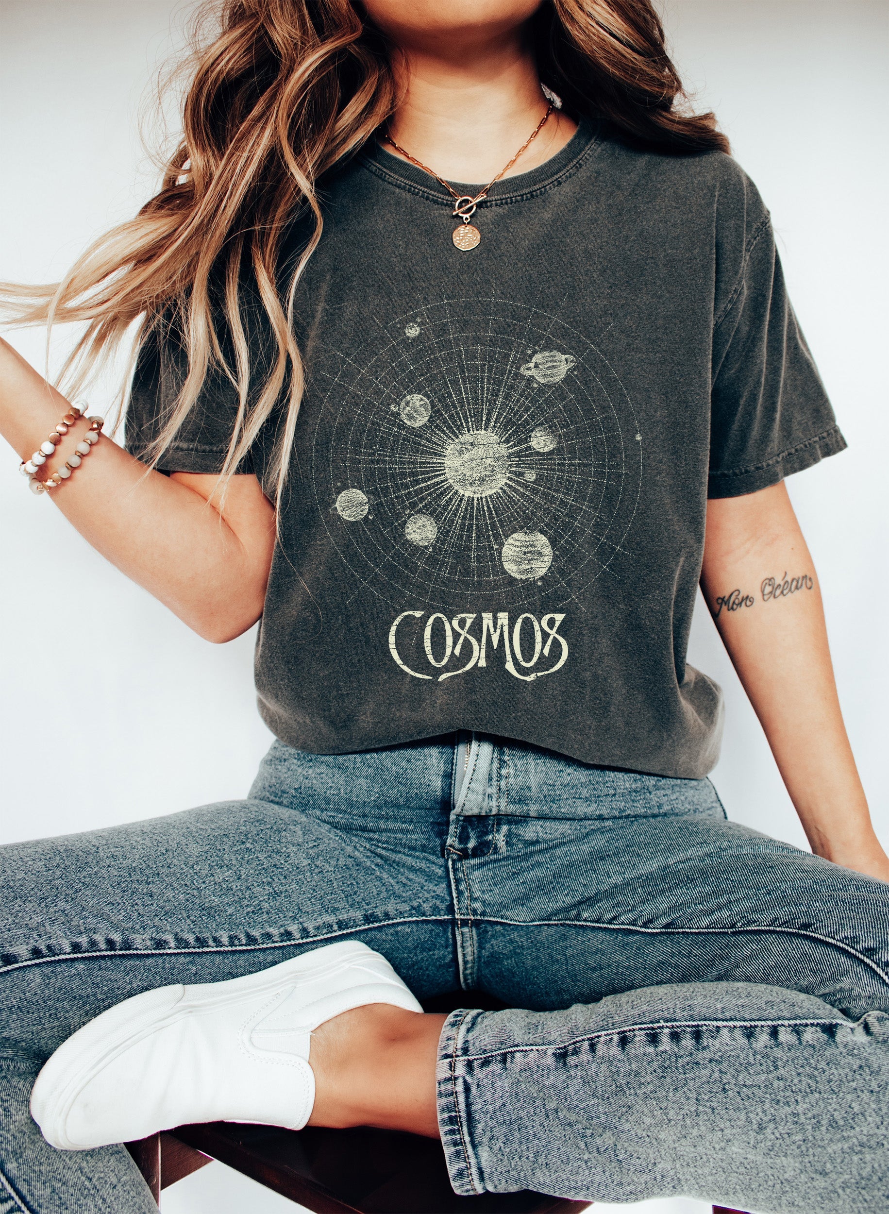 Cosmos and Planets Celestial Comfort Colors Tee
