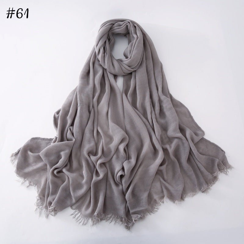 Cotton Tassel Hijab | Crepe Tassel Hijab (MH086)