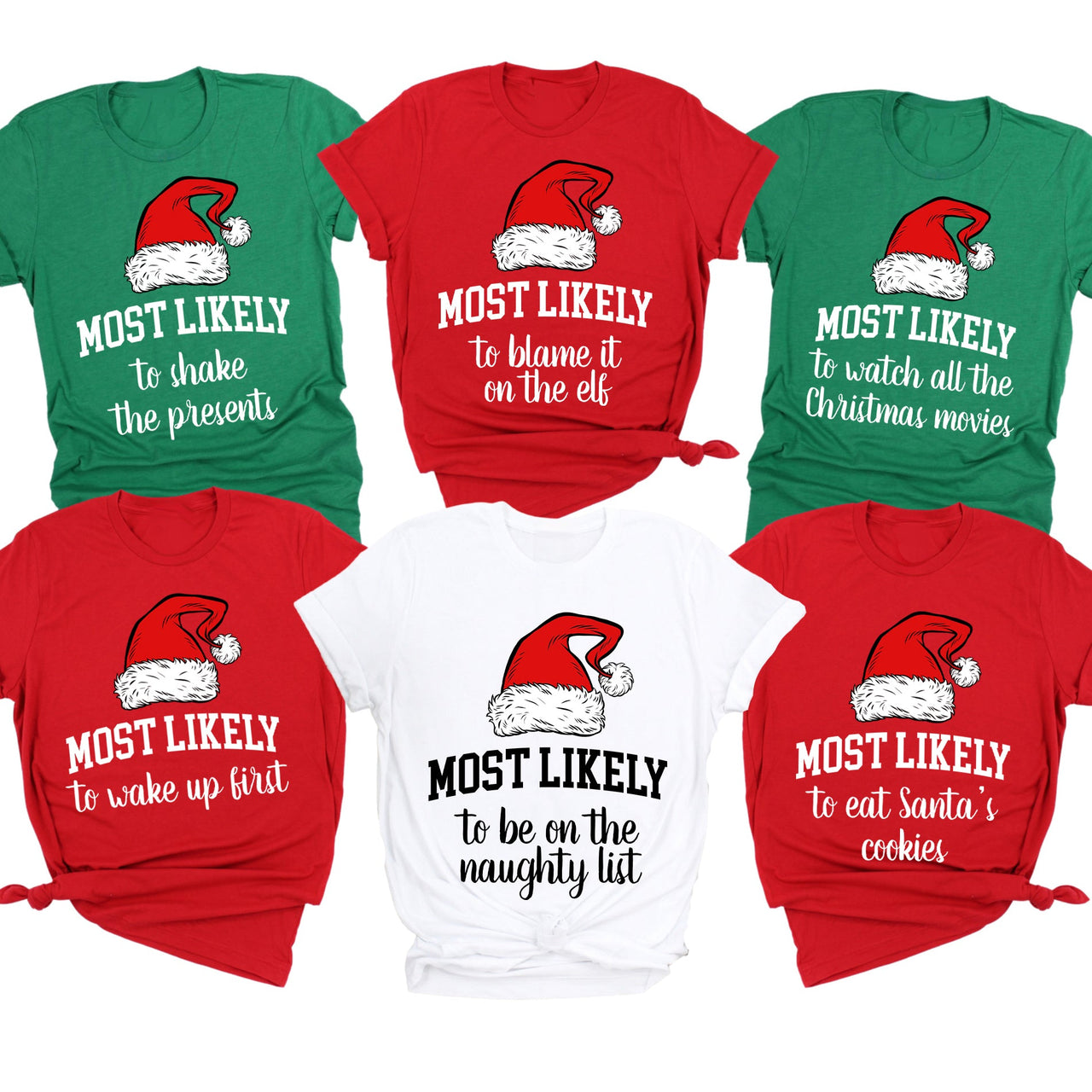 Most Likely To Christmas Family Holiday Memories And Cozy Gatherings Comfort Colors Tee
