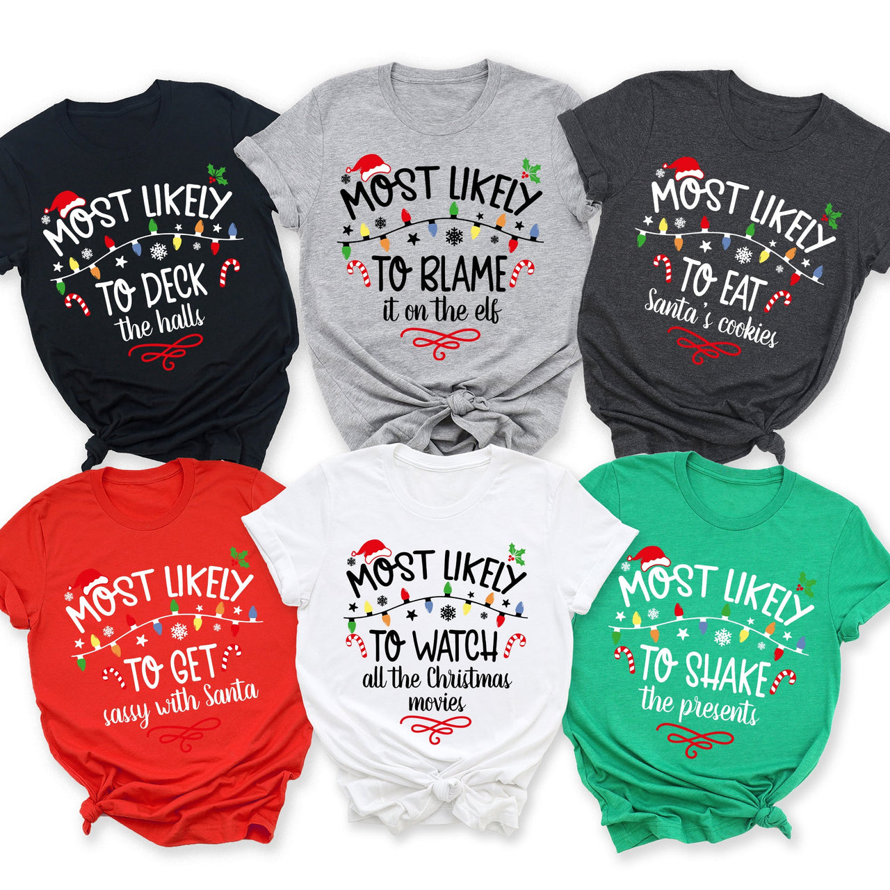Most Likely To Christmas Family Tees For Holiday Memories And Cozy Gatherings Comfort Colors Tee