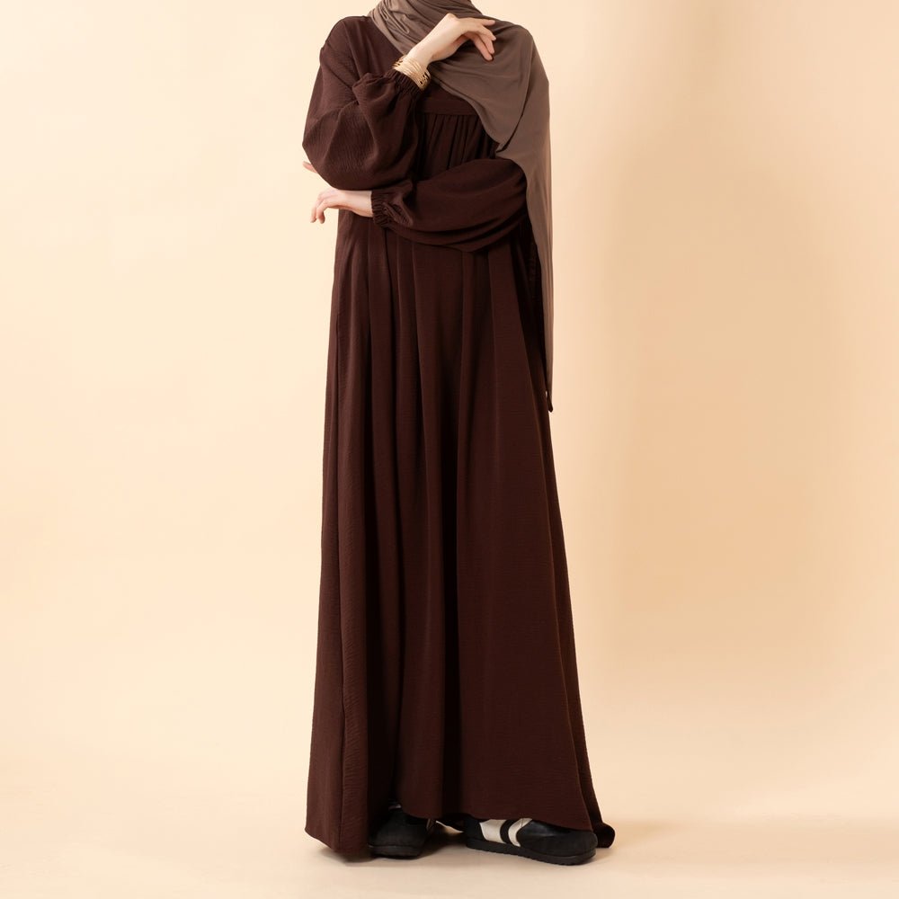 Crepe Abaya with Secure Pockets for Umrah (MA386)