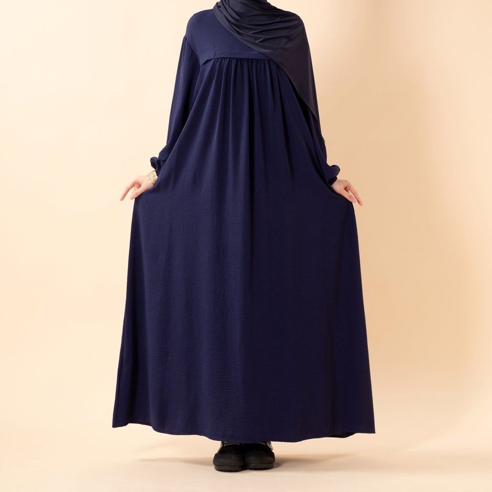 Crepe Abaya with Secure Pockets for Umrah (MA386)