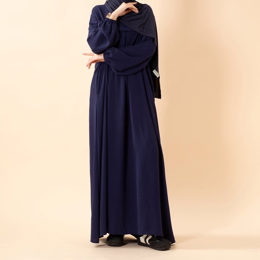 Crepe Abaya with Secure Pockets for Umrah (MA386)