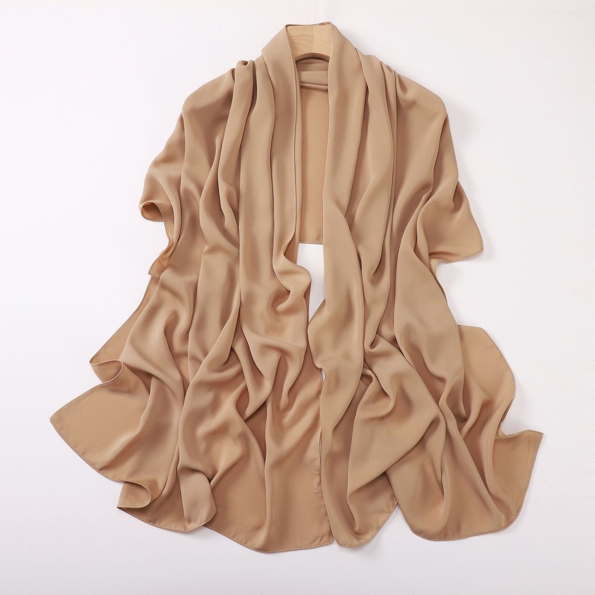 Crinkle-Resistant Long Hijab Silk-Like Hijab (MH154)