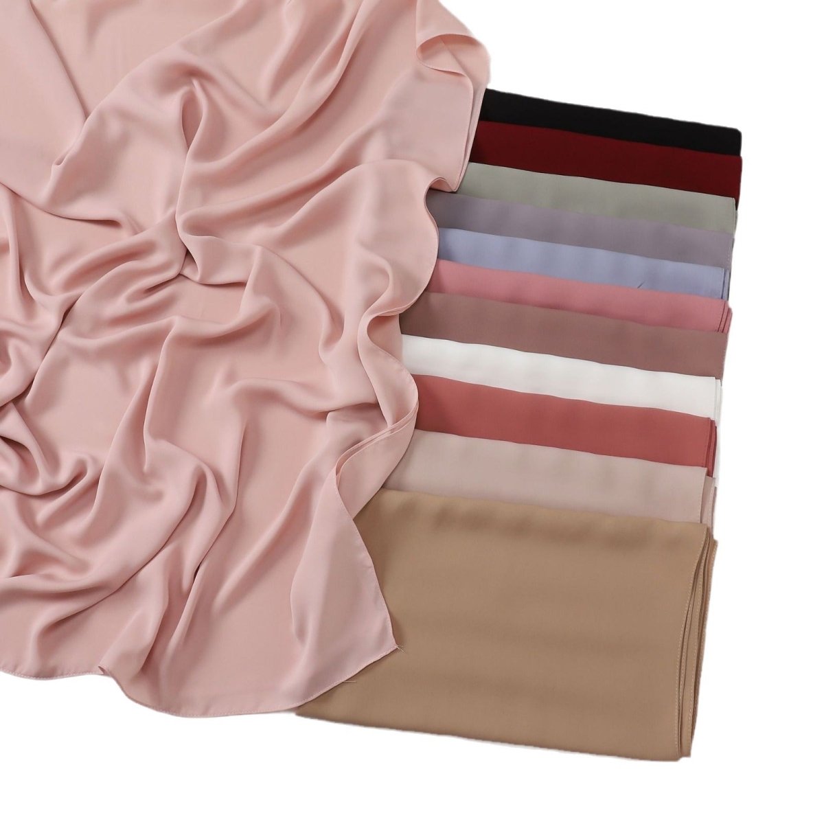 Crinkle-Resistant Long Hijab Silk-Like Hijab (MH154)