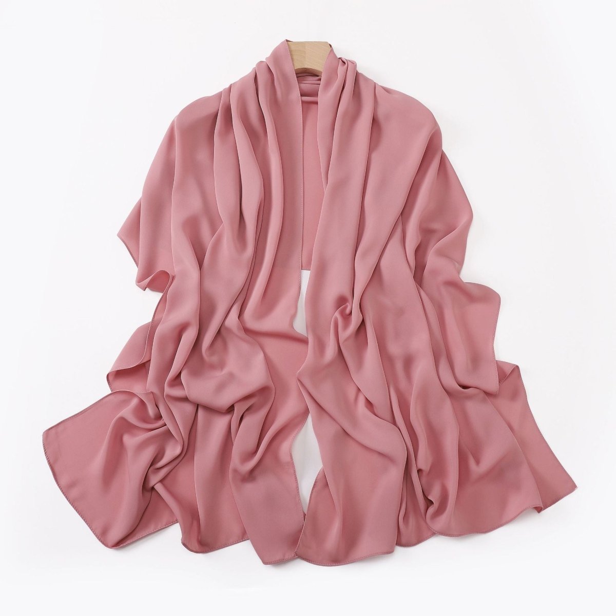 Crinkle-Resistant Long Hijab Silk-Like Hijab (MH154)