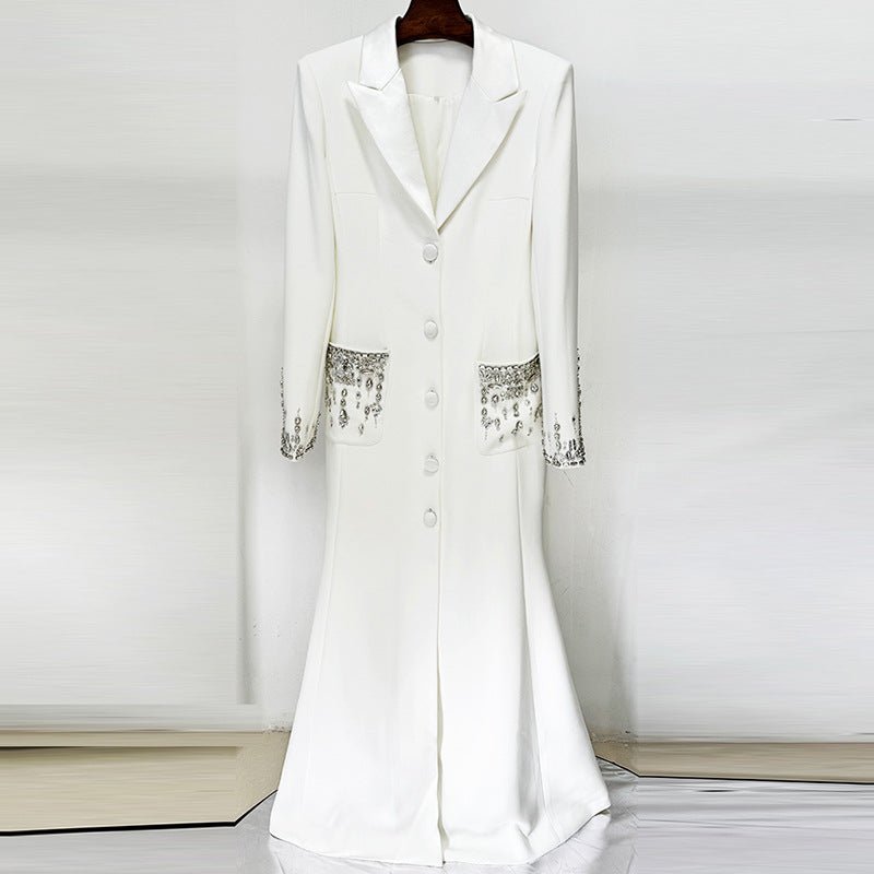 Crystal Embellished Blazer Evening Gown(MS300)