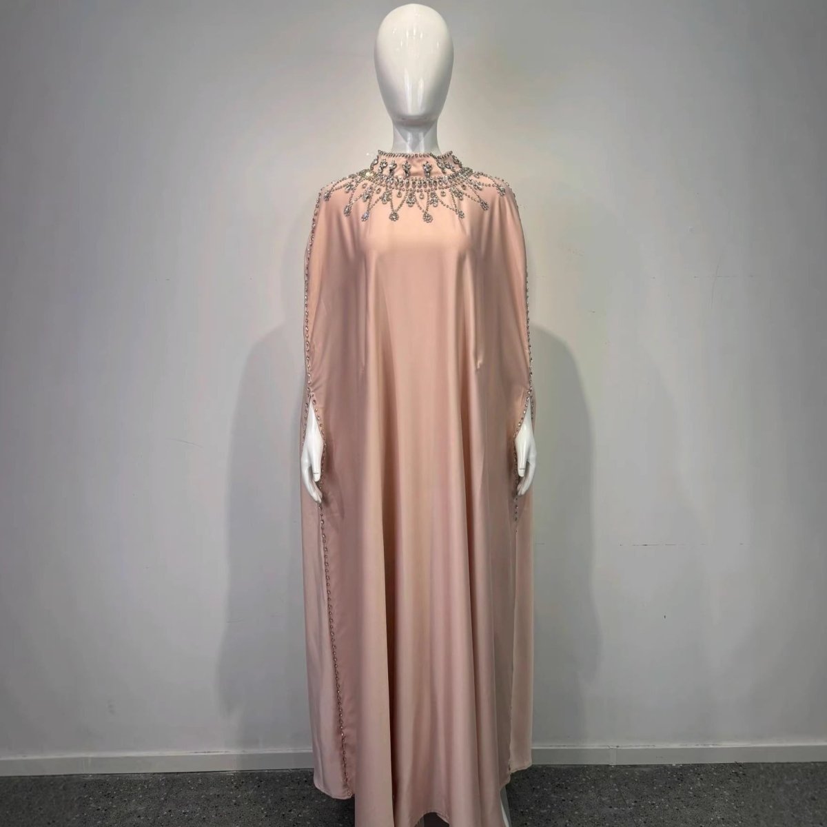 Crystal Embellished Cape Kaftan (MA418)