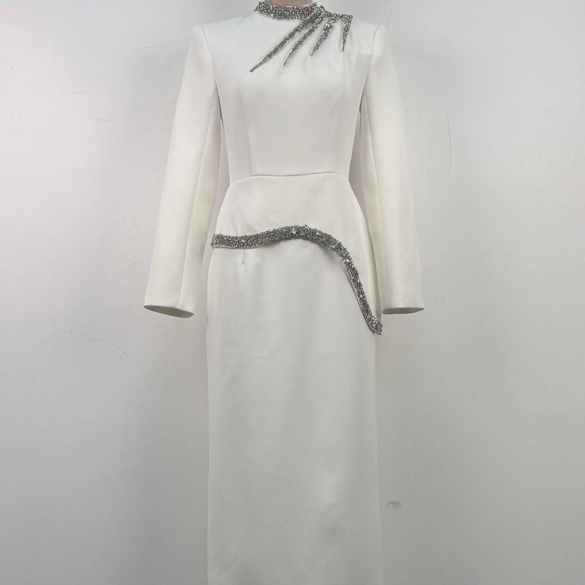 Crystal Embellished Evening Gown(MS313)