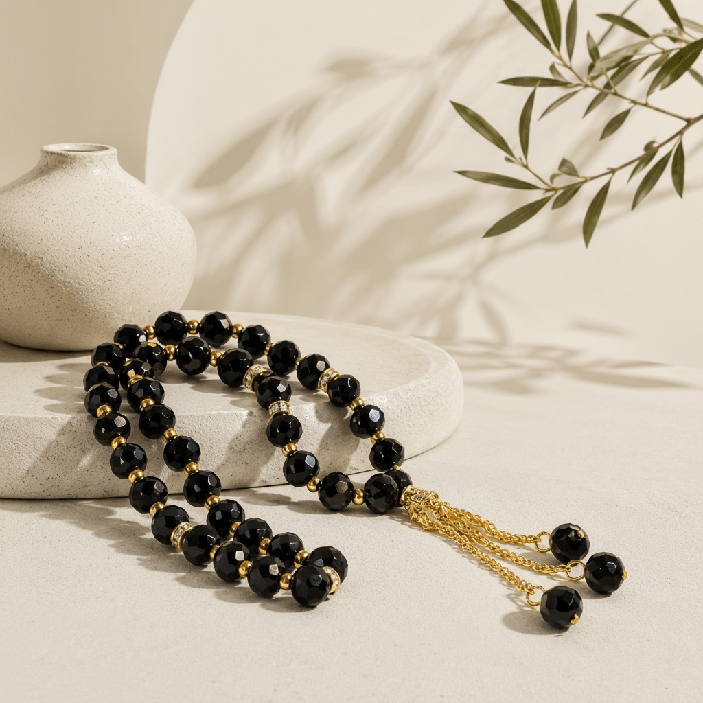 Crystal Glass Muslim Prayer Tasbeeh, 33pcs beads (MR039)