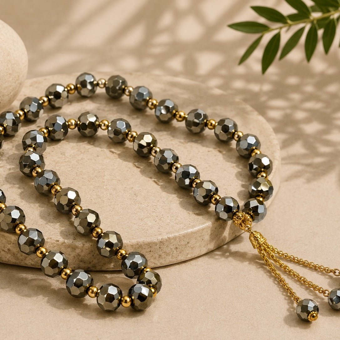 Crystal Glass Muslim Prayer Tasbeeh, 33pcs beads (MR039)