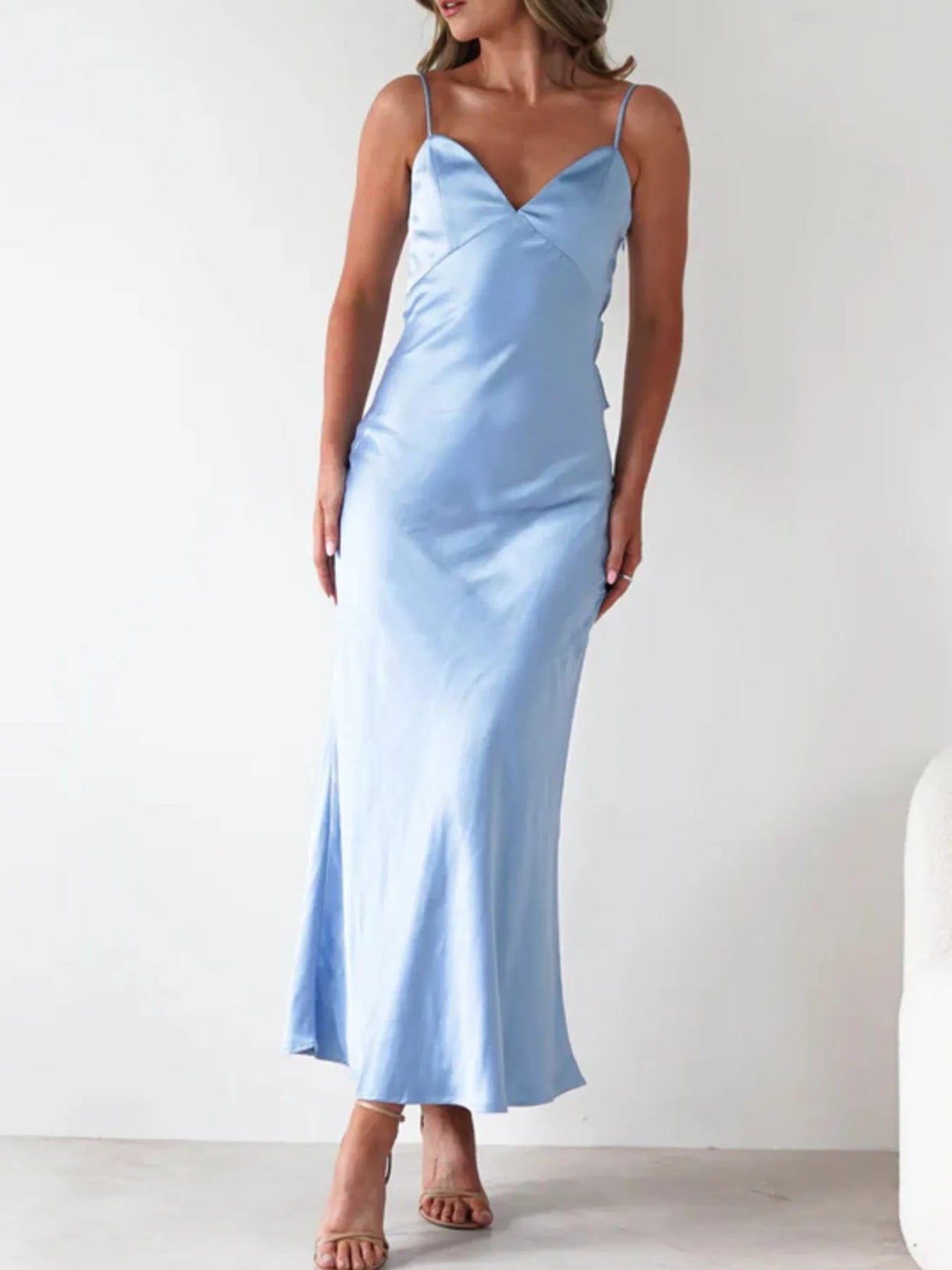 Satin Backless Cami Dress (See size chart where applicable)