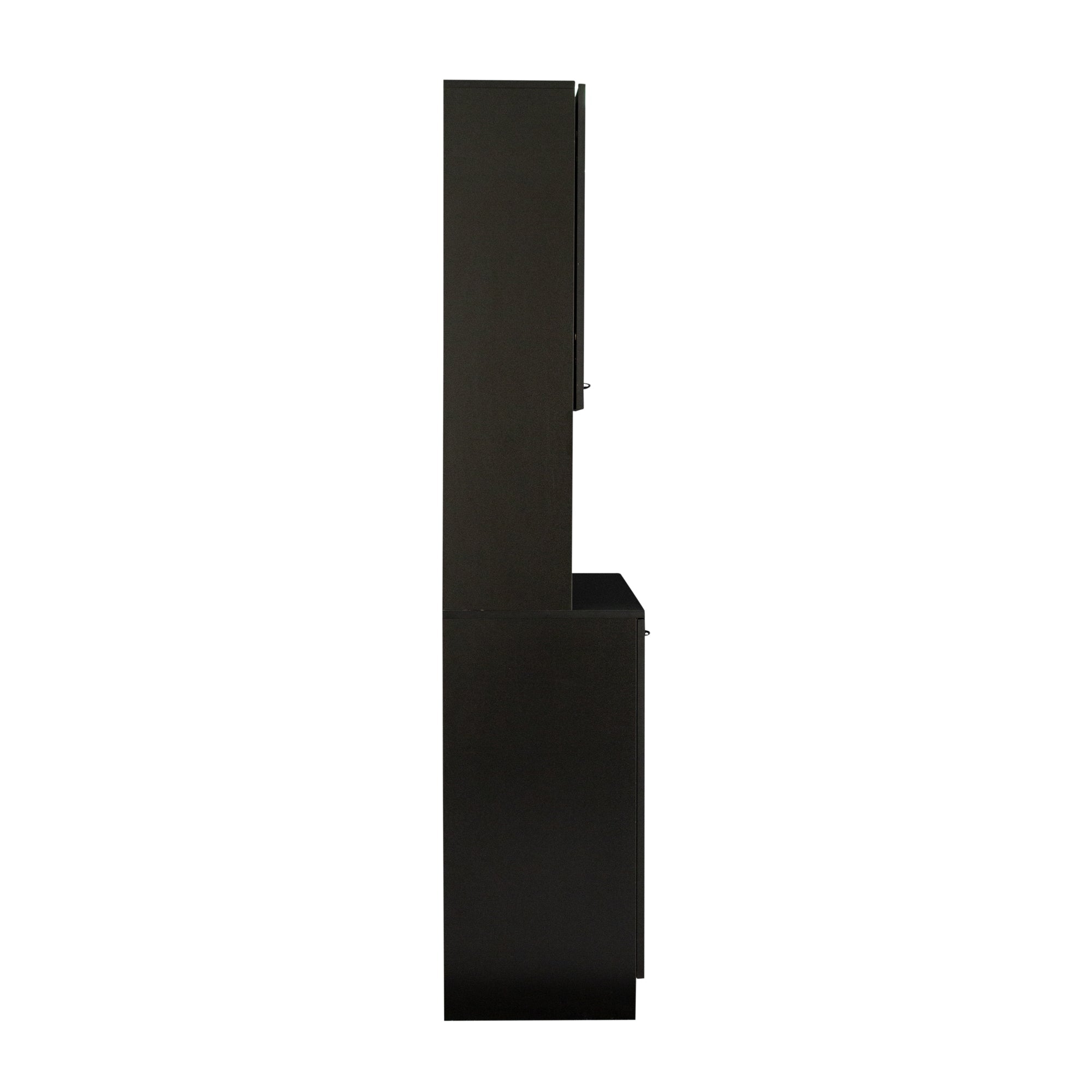 70.87' Tall Wardrobe& Kitchen Cabinet, with 6-Doors, 1-Open Shelves and 1-Drawer for bedroom,Black