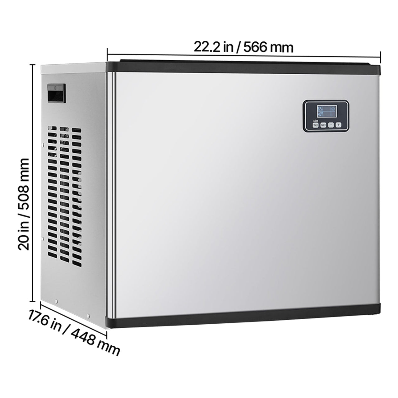 Commercial Ice Maker Machine - Head 360 lbs/Day Self-Cleaning Ice Machine,Modular Ice Cube Machine for Restaurant Hotel - Head Only