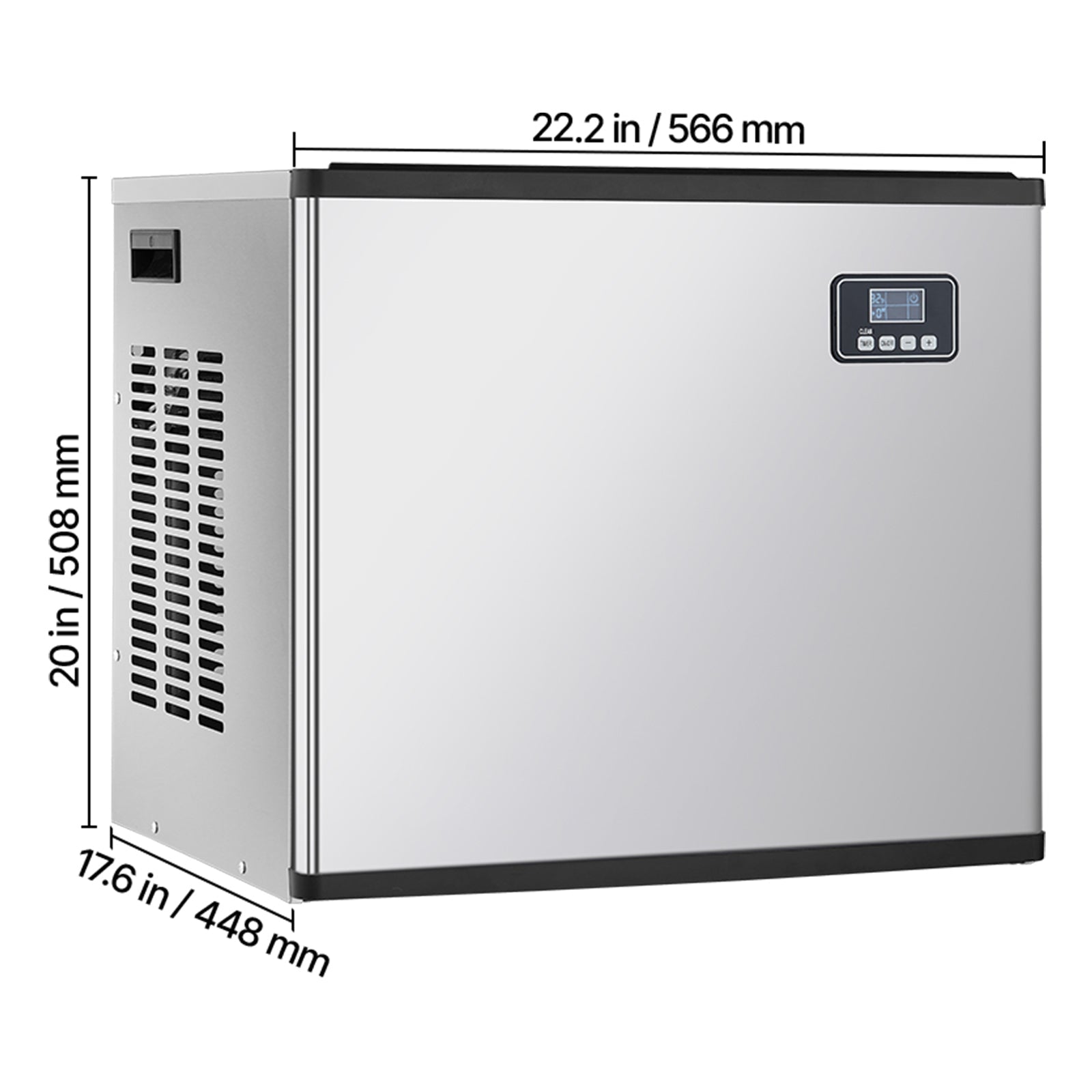 Commercial Ice Maker Machine - Head 360 lbs/Day Self-Cleaning Ice Machine,Modular Ice Cube Machine for Restaurant Hotel - Head Only