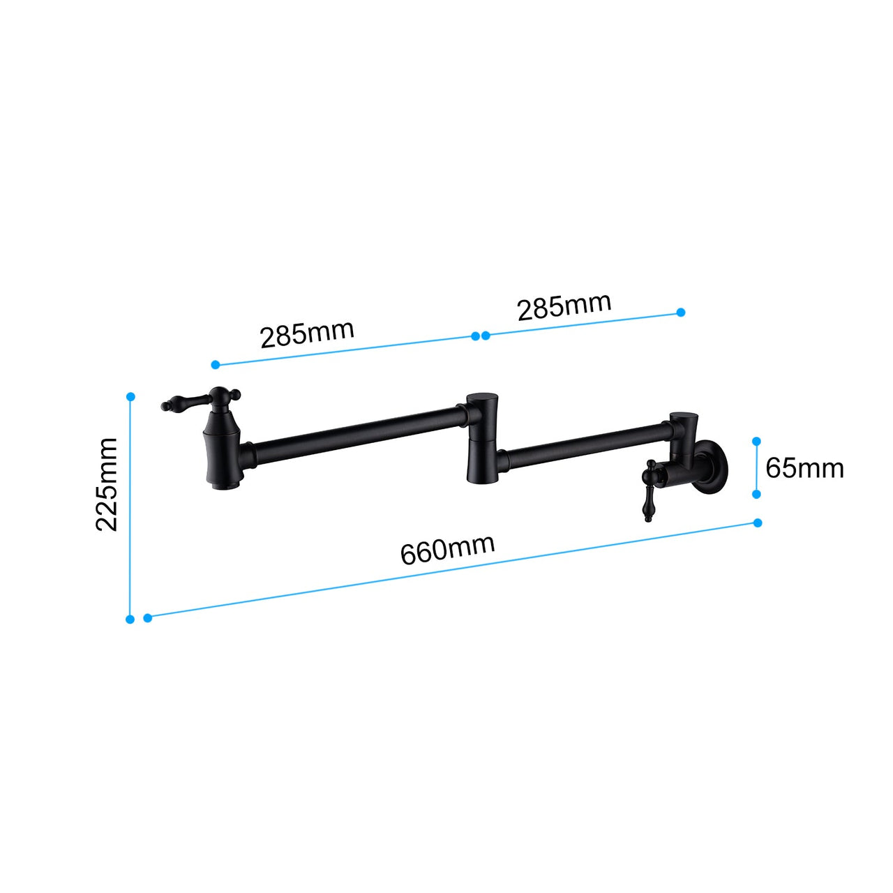 Wall Mount Folding Kitchen Pot Filler Faucet