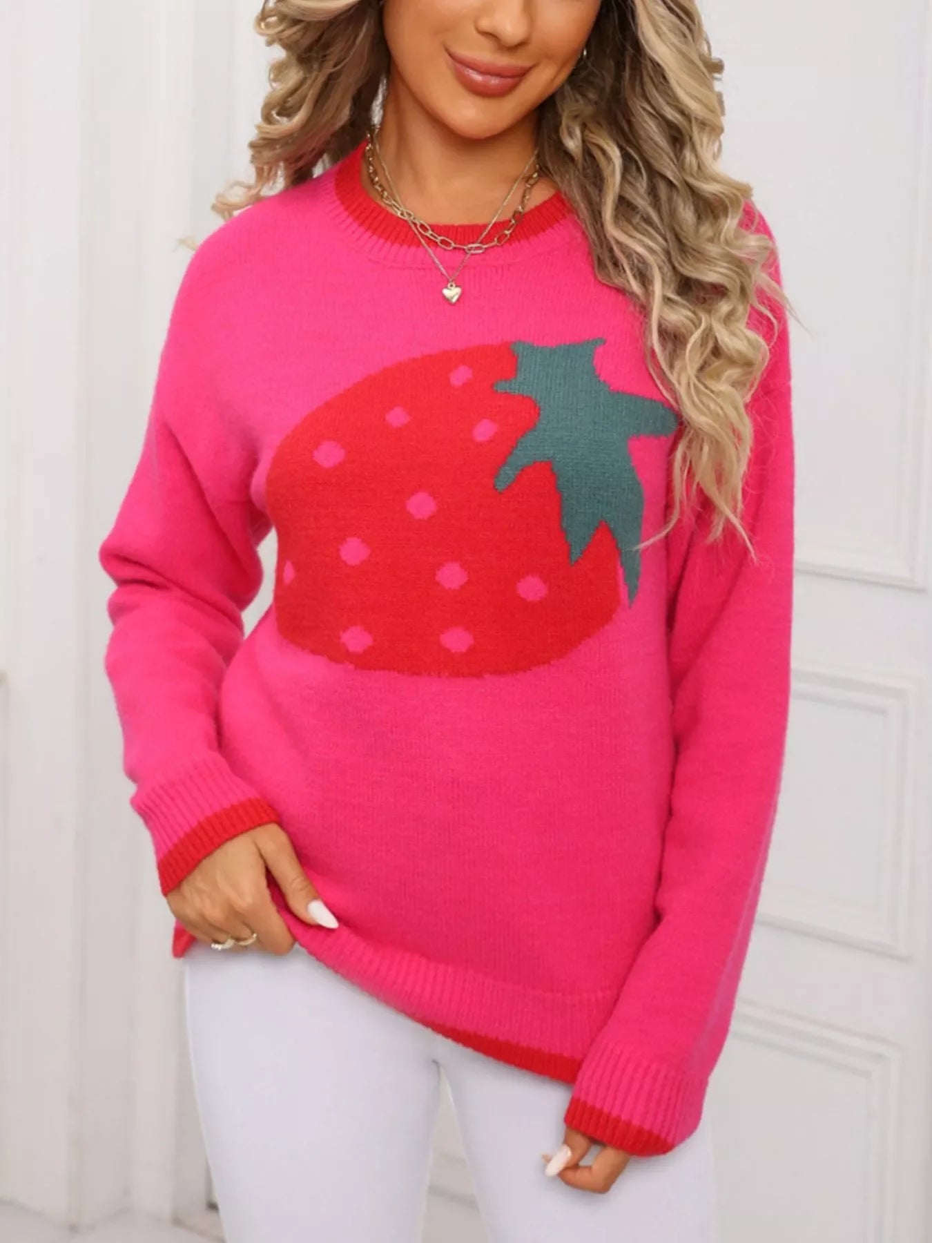 Strawberry Crew Neck Sweater