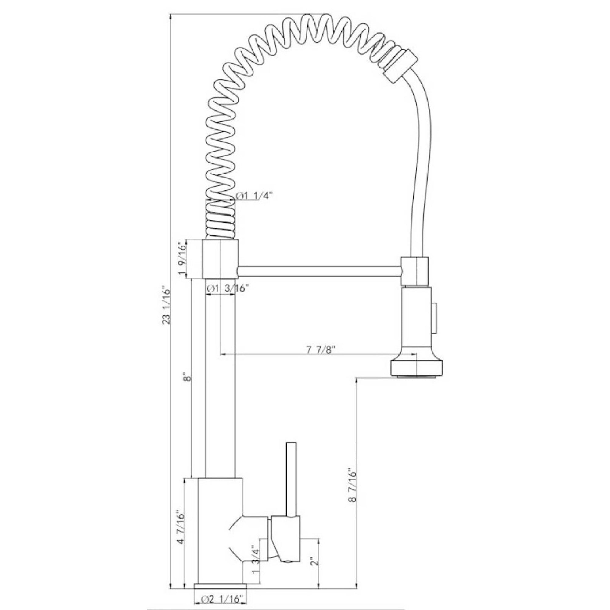 Modern Brushed Nickel Single Handle Spring High Arc Kitchen Faucet with Water Filter System, Stainless Steel