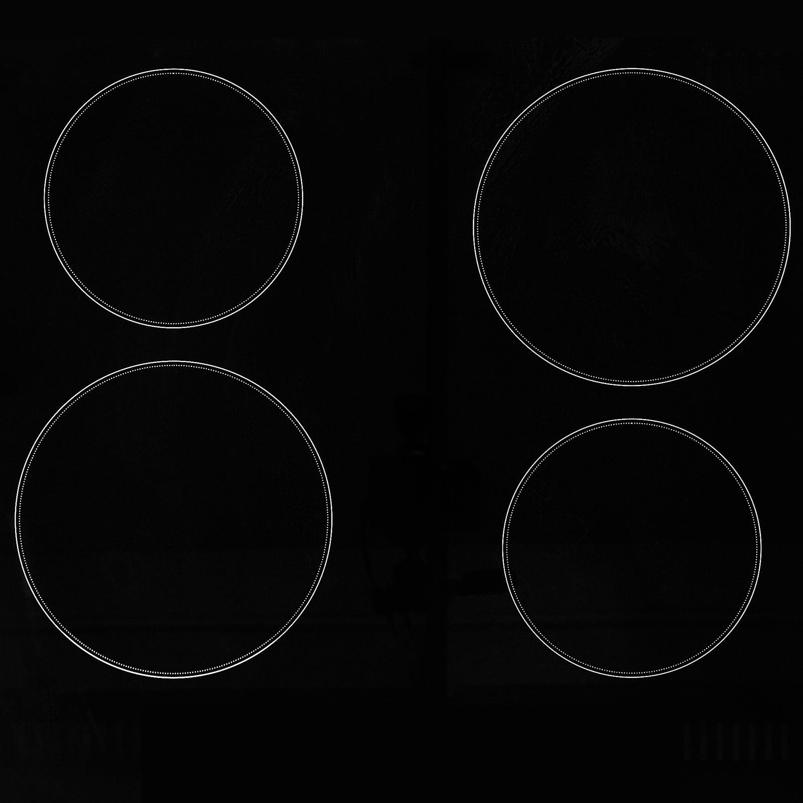 Built-in Electric Cooktop Radiant Ceramic Cooktop 4 Burners 23.2x20.5 inch