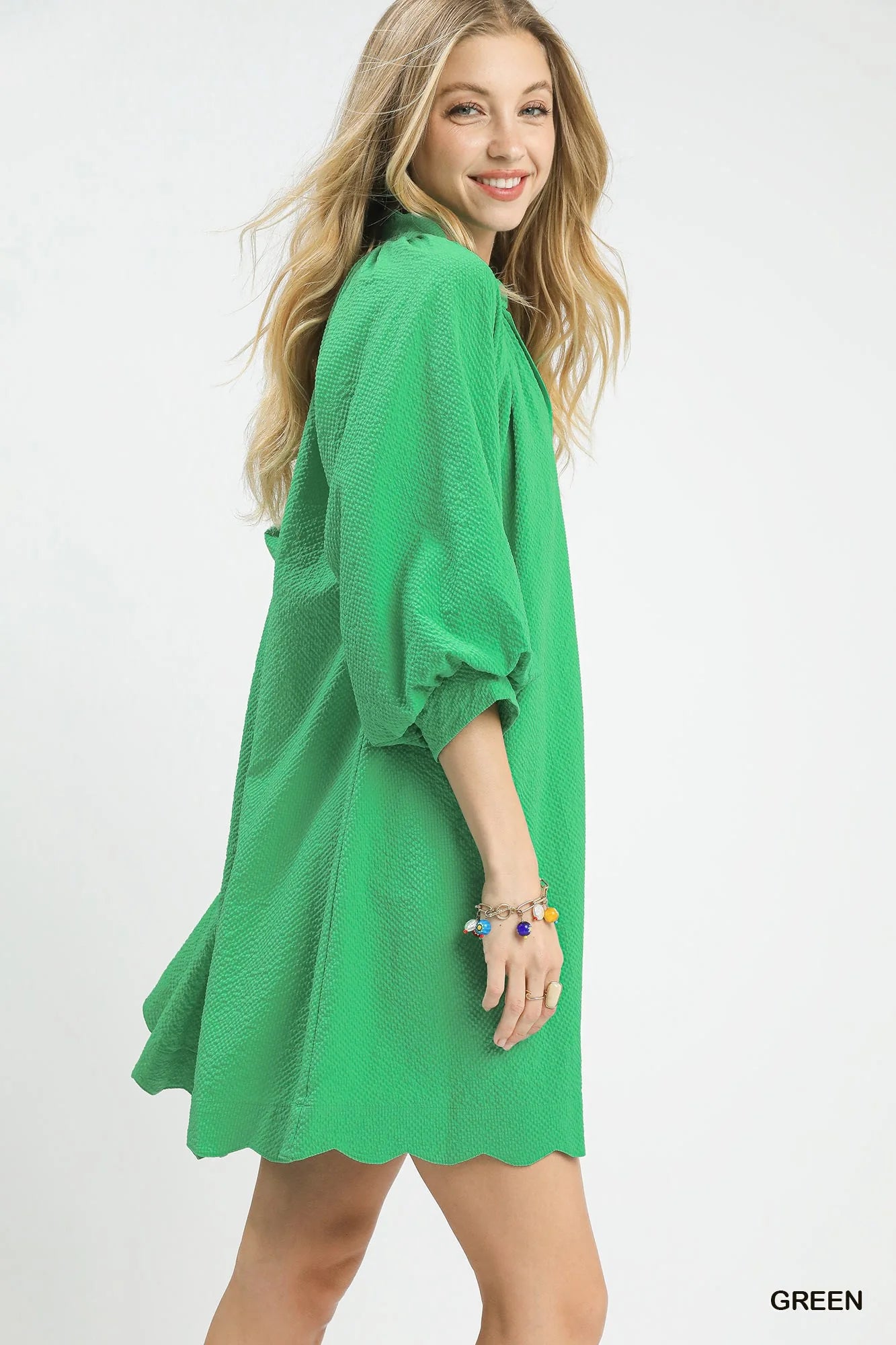 Umgee Textured Pocket Mini Dress