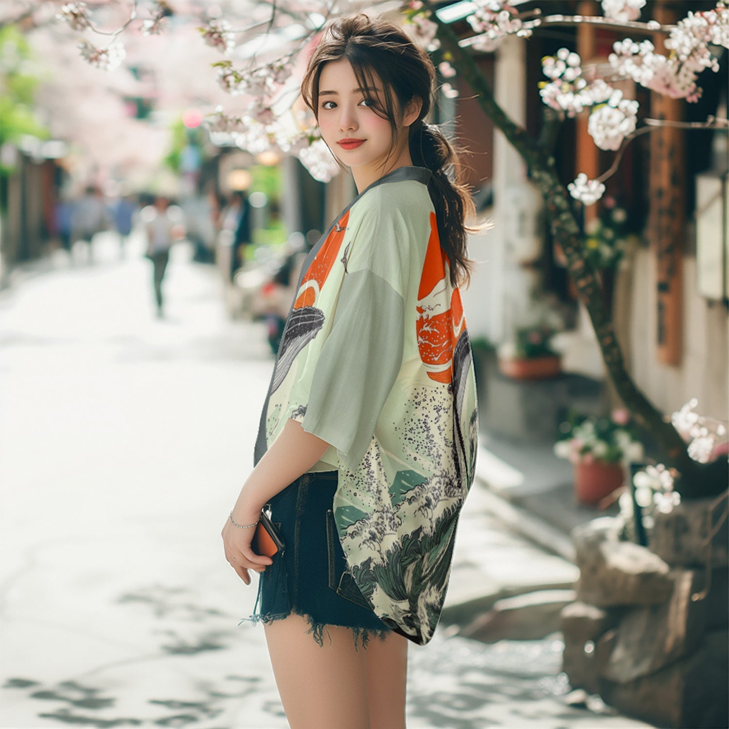 K23 Green Whale Kimono