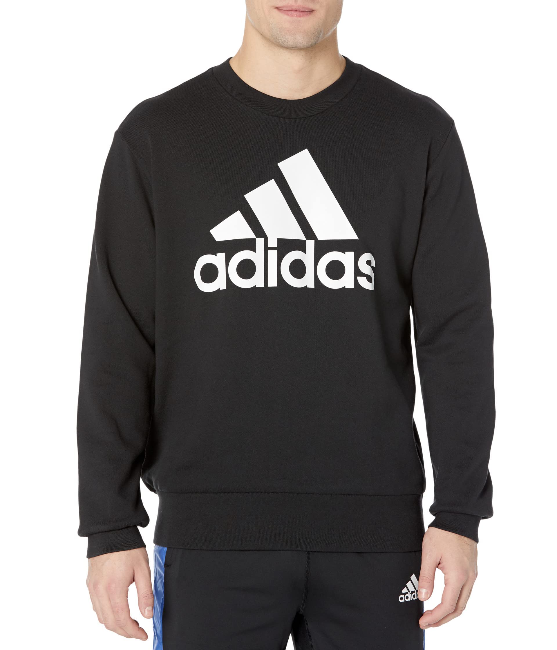 adidas Mens Essentials French Terry Big Logo Sweatshirt Black Small