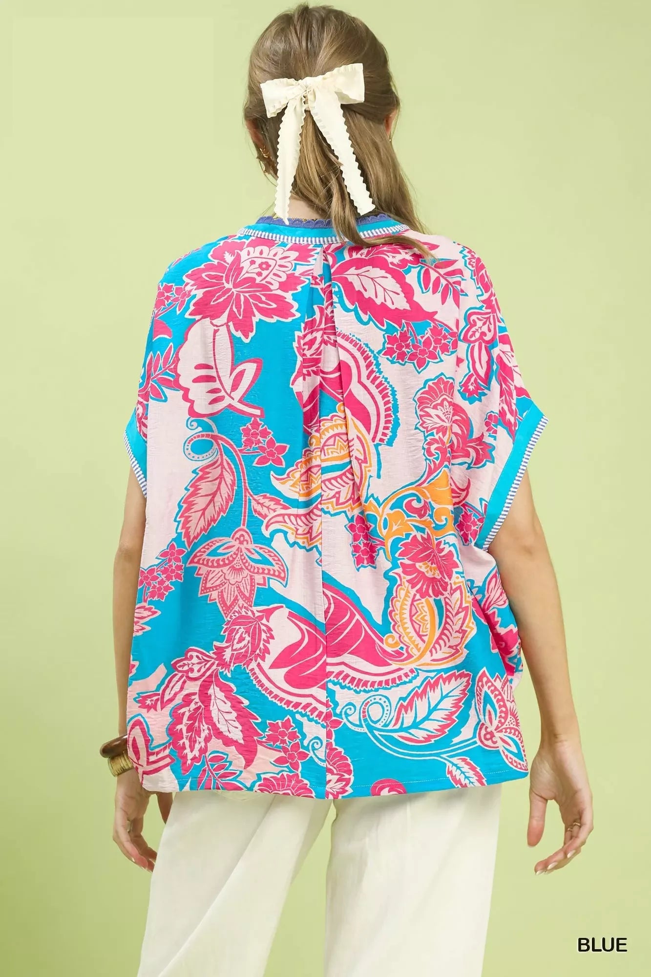 Umgee Abstract Print Oversized Top