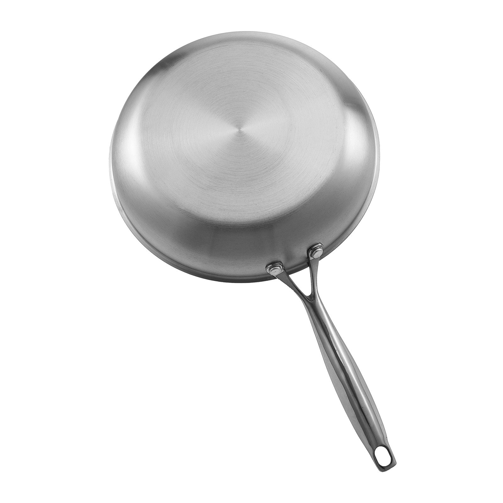 Triply Stainless Steel Frying Pan 3 Pcs Skillet 8 10 12 in for Dishwasher Silver