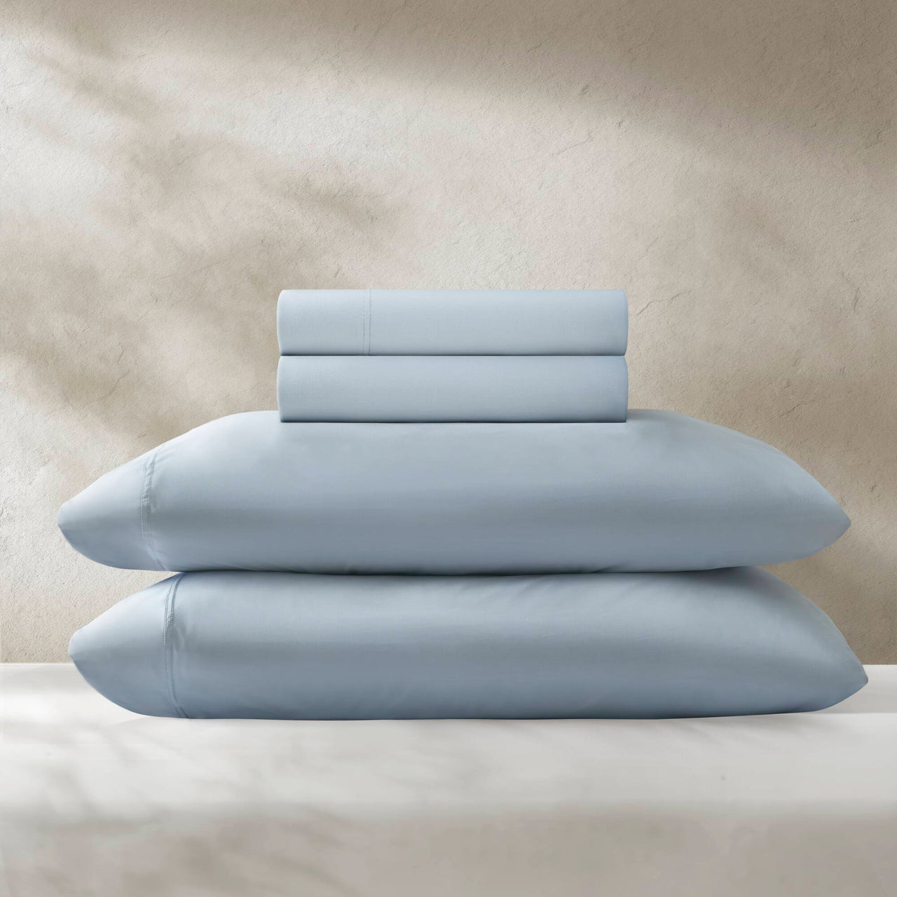 4-Piece Queen Stretch Jersey Sheet Set,Blue