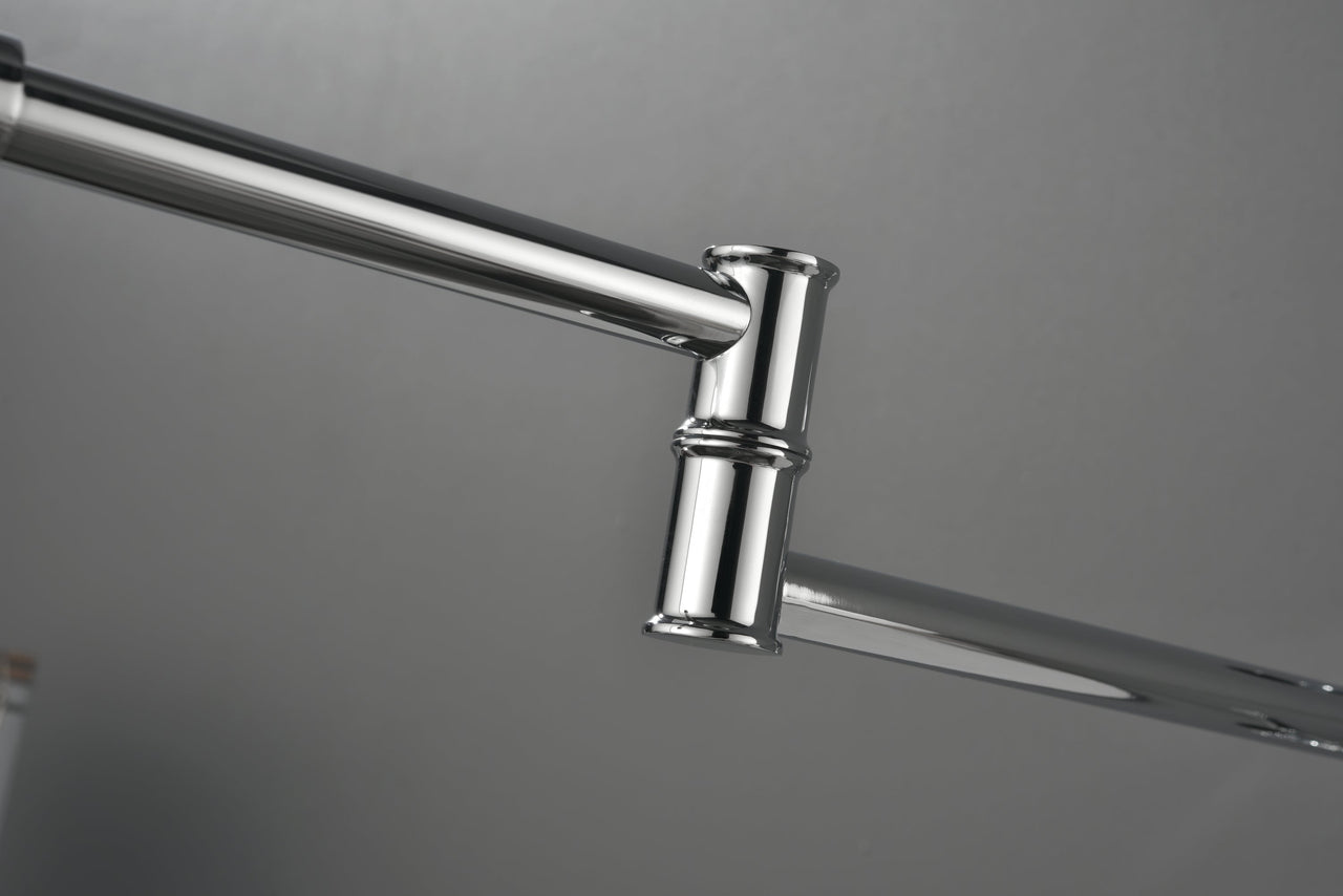 Wall mounted Pot Filler Faucet, Modern Brass Pot Filler Two-Attachment Wall Mount Folding Kitchen Pot Filler Swing Arm