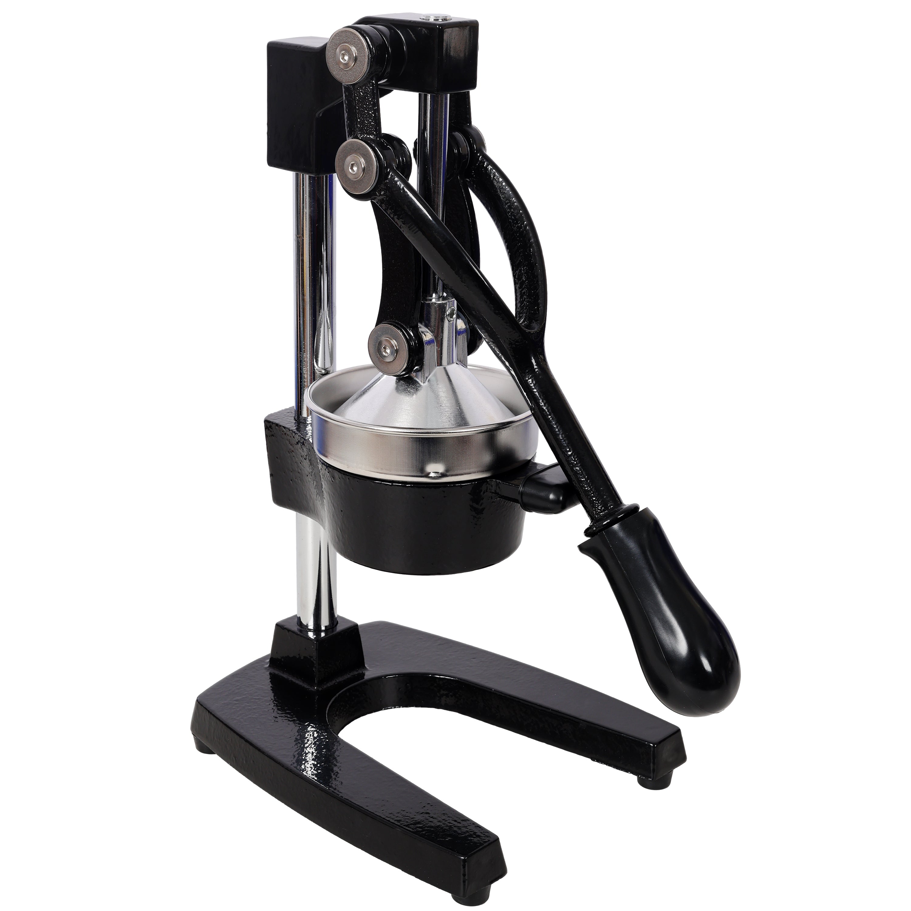Cast Iron Citrus Juicer , Extra-Large Commercial Grade Manual Hand Press , Heavy Duty Countertop Squeezer for Fresh Orange Juice,Black Color