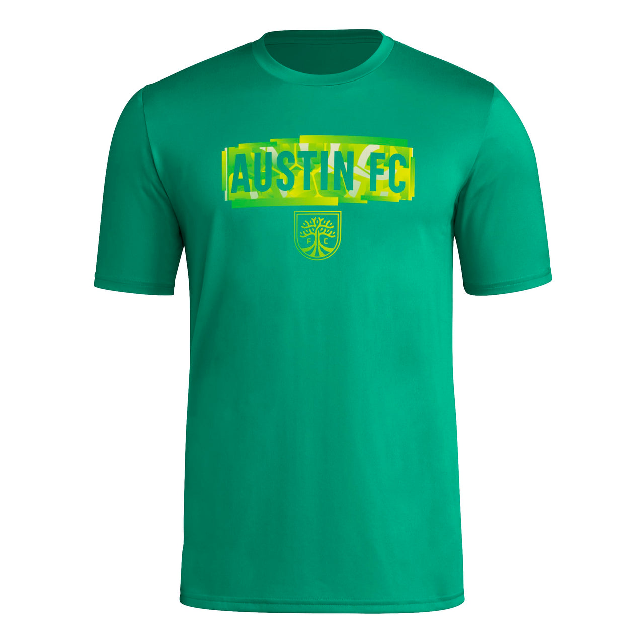 adidas Mens Short Sleeve Pre-Game T-Shirt Kelly/Austin Fc X-Large
