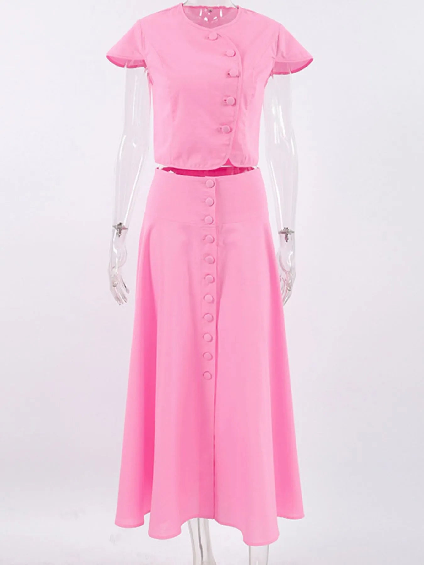 Short Sleeve Top and Skirt set
