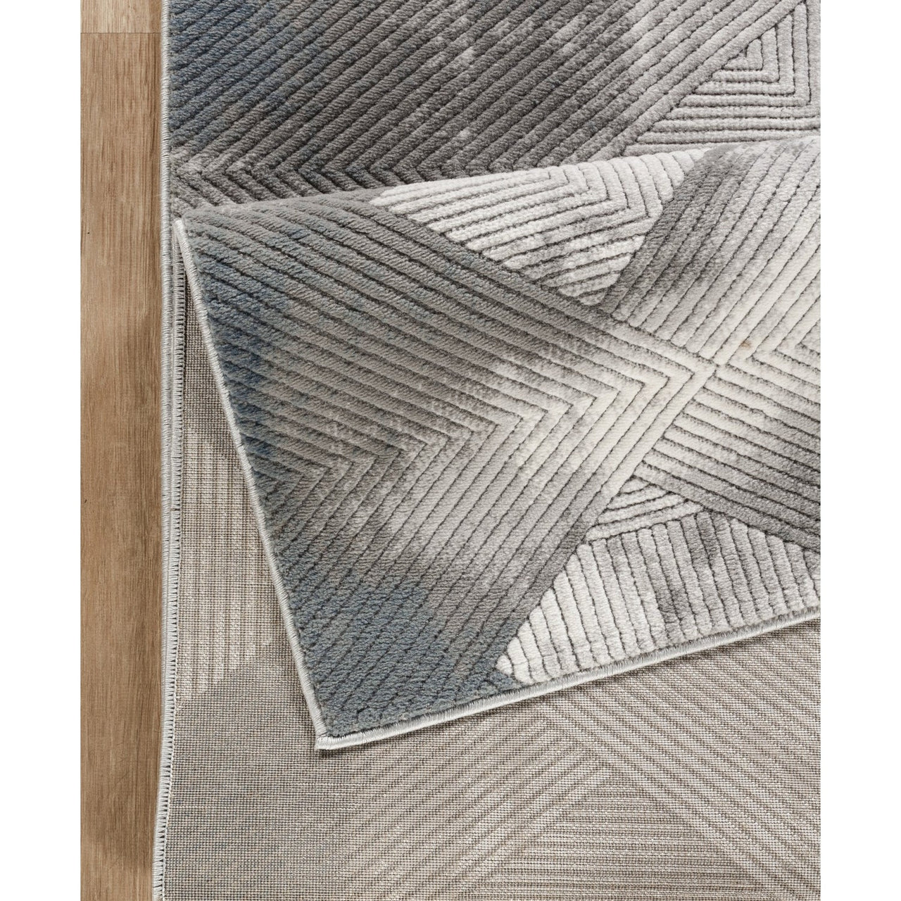 Geometrix GC_DIM1012 Gray 7 ft. 10 in. x 10 ft. 6 in. Contemporary Area Rug with Geometric 3D Effect