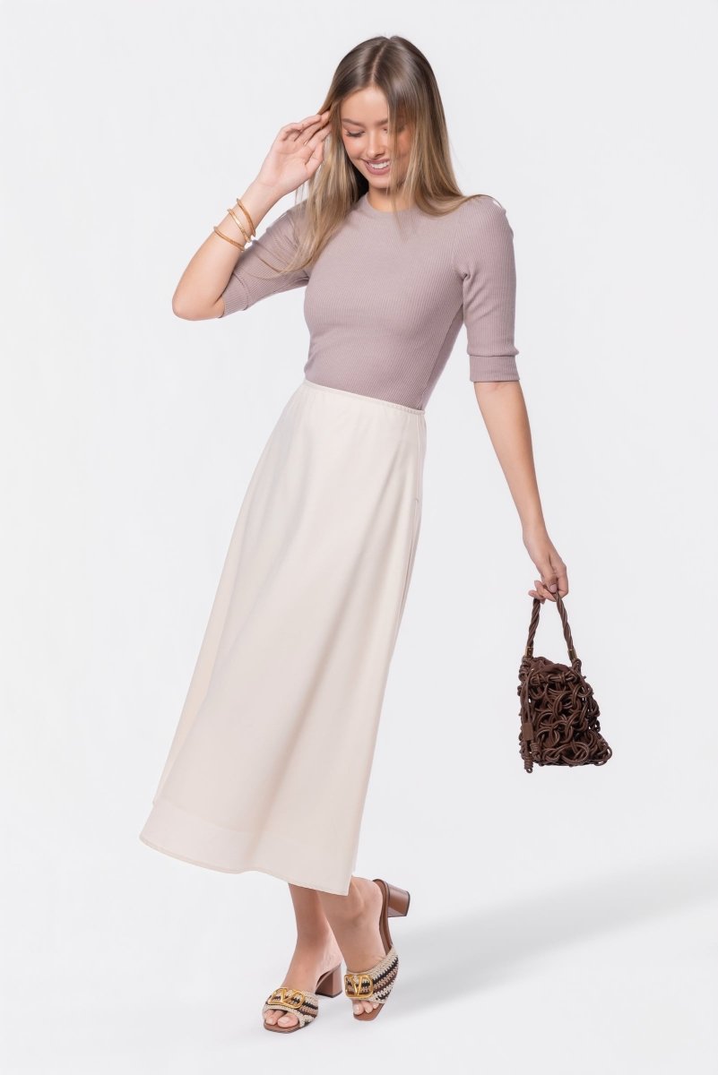 Dakota Skirt (Ivory Solid)