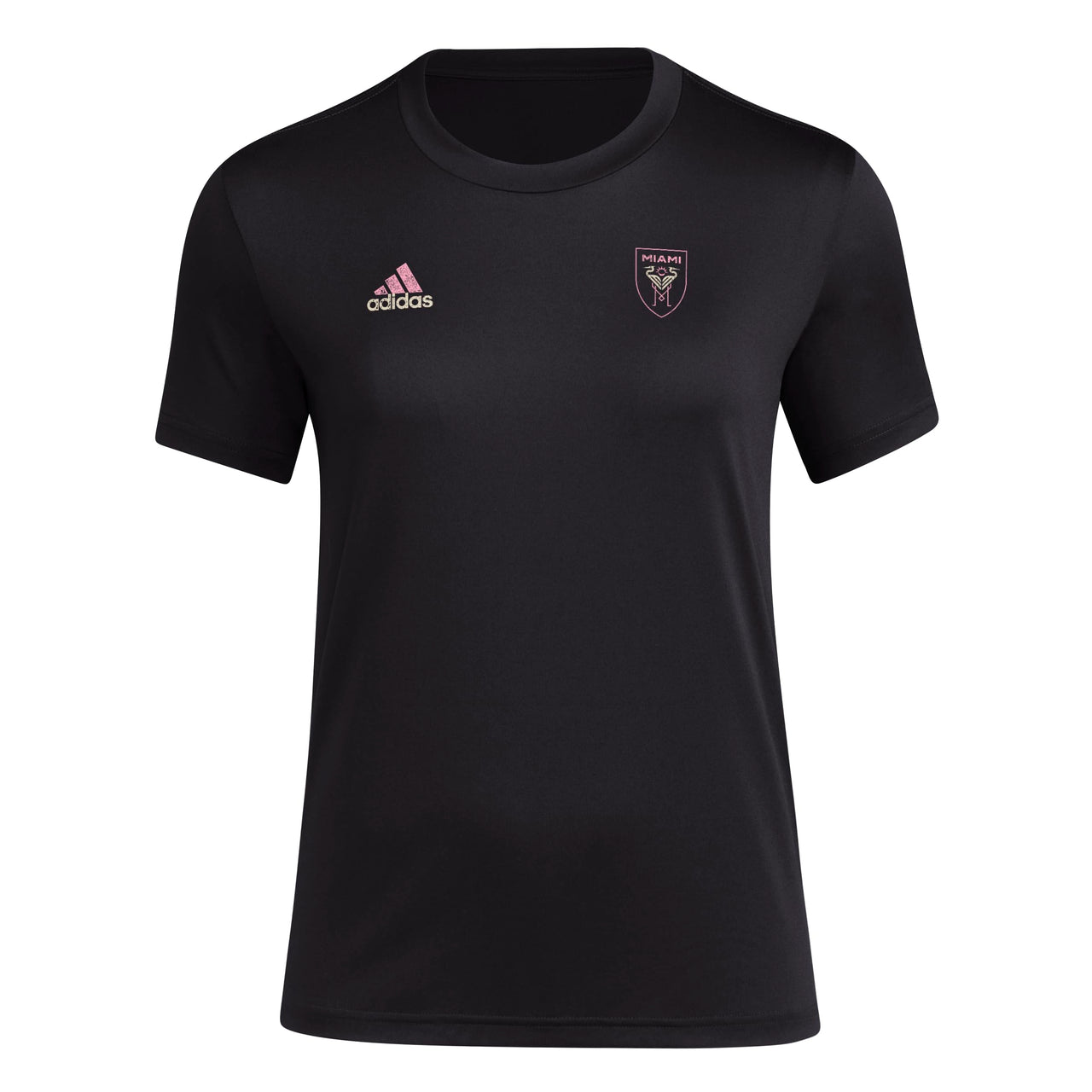adidas Womens CF Short Sleeve Pre-Game T-Shirt Black/Club Inter De Futbol Miami XX-Large