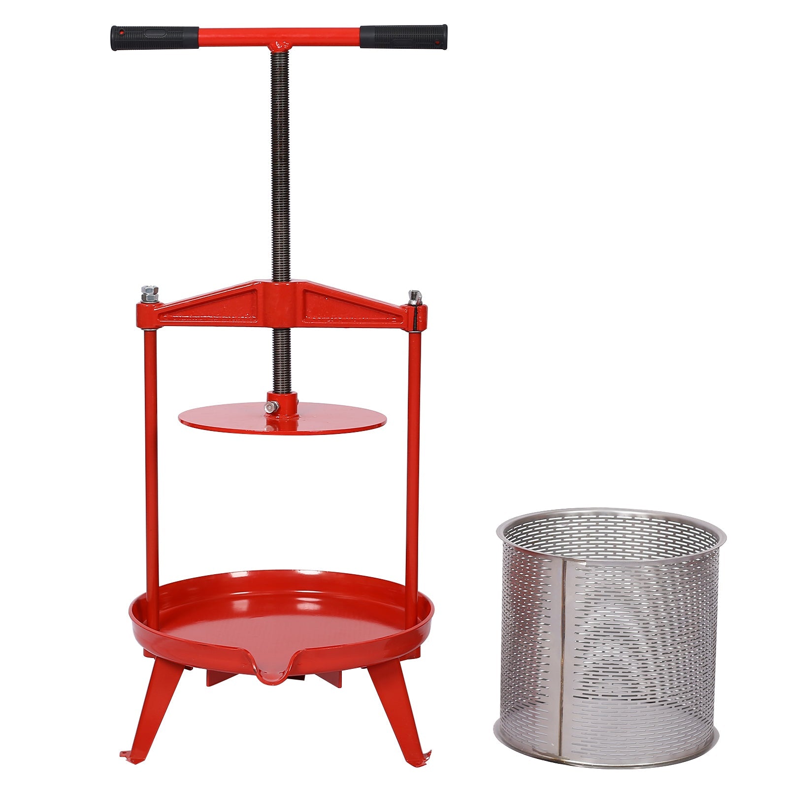 Fruit Wine Press and Crusher,100% Nature Apple&Grape&Berries Crusher Manual Juice Maker for Kitchen